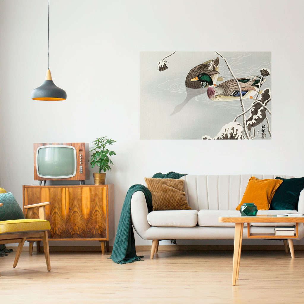 Affiche horizontale autocollante « DANCE OF DUCKS »