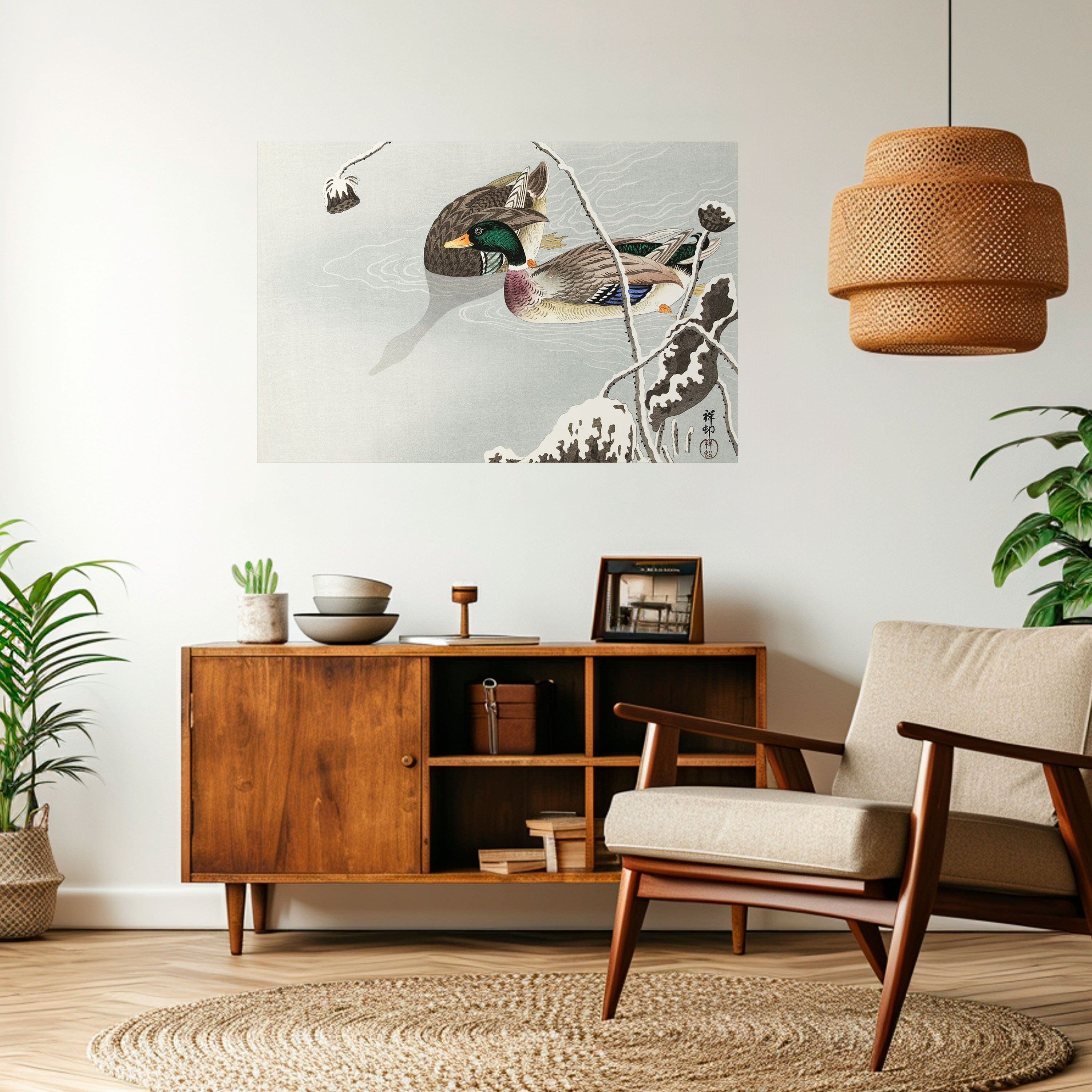 Affiche horizontale autocollante « DANCE OF DUCKS »