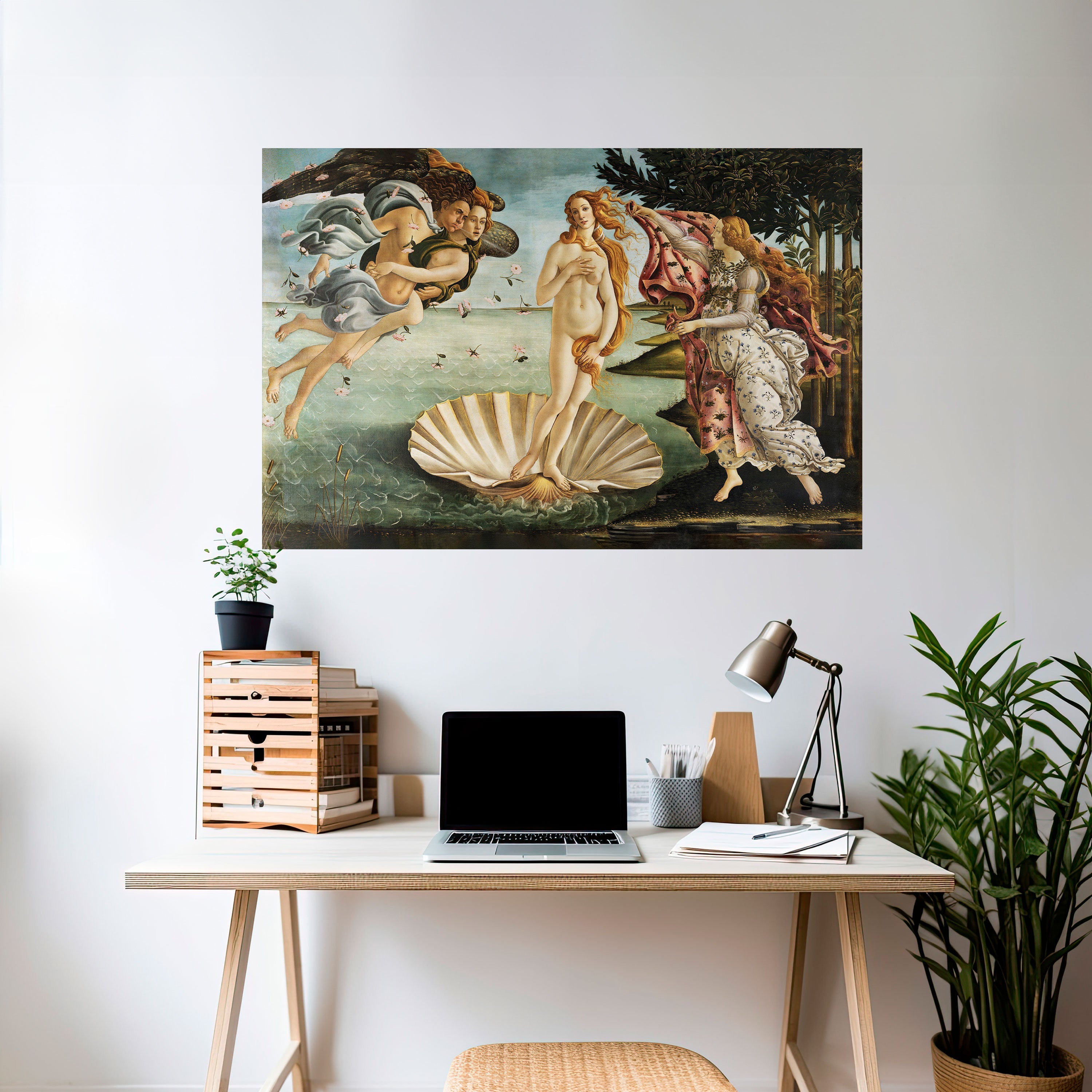 Affiche horizontale autocollante « NAISSANCE DIVINE DE LA BEAUTÉ »