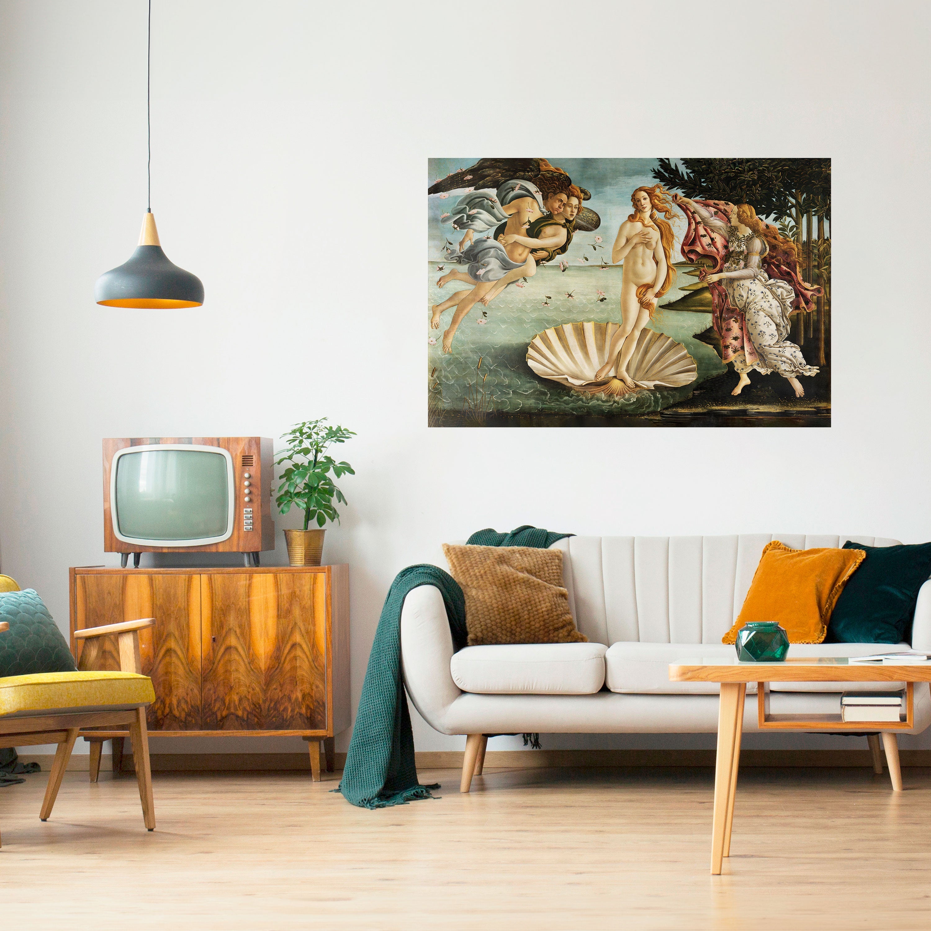 Affiche horizontale autocollante « NAISSANCE DIVINE DE LA BEAUTÉ »