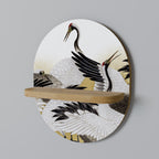 JAPANESE FLOCK OF CRANES Art Shelf