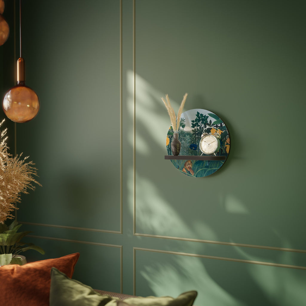 Étagère ronde LE REPAS DU LION en finition noire