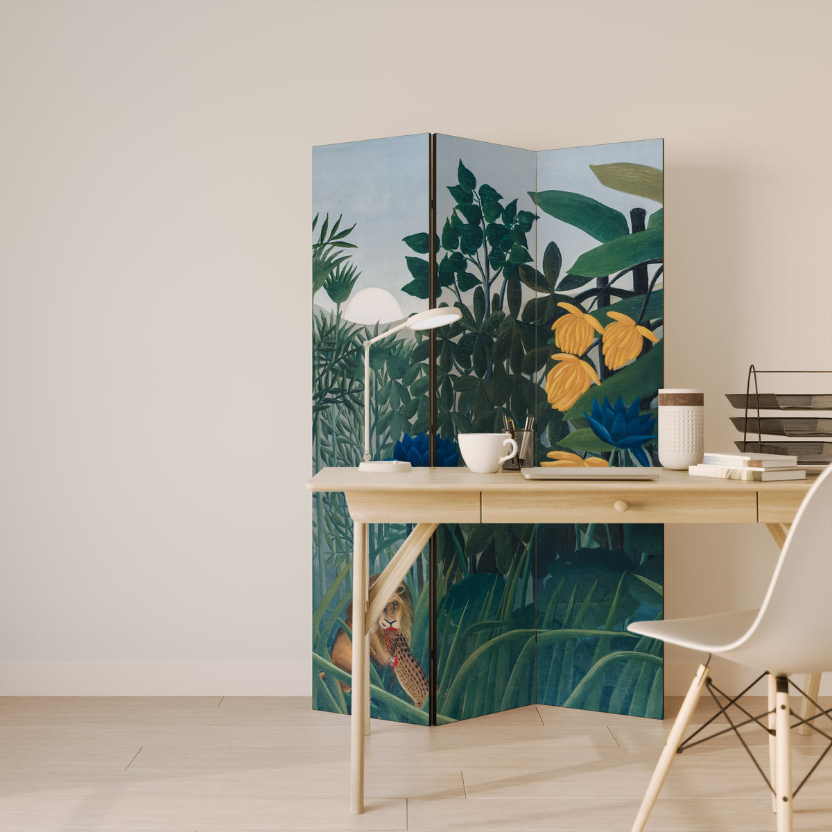 THE REPAST OF THE LION 3-Panel Room Divider