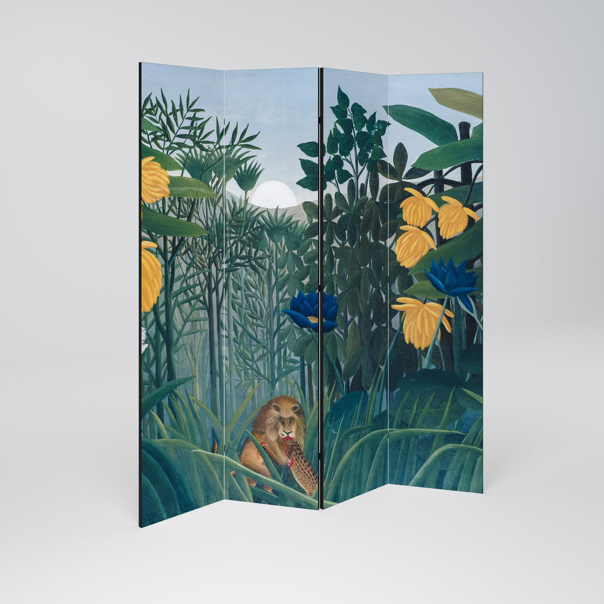 THE REPAST OF THE LION 4-Panel Room Divider