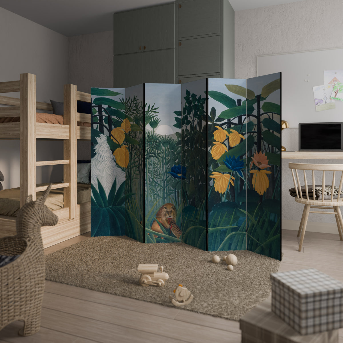 THE REPAST OF THE LION 6-Panel Room Divider