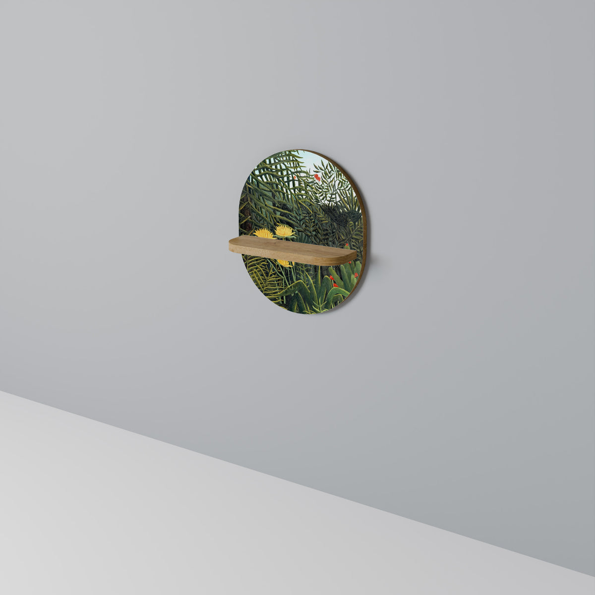 VIRGIN FOREST WITH SUNSET Art Shelf