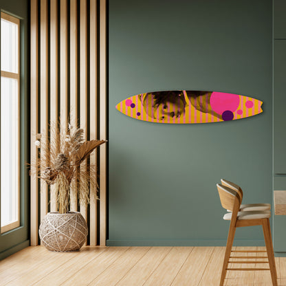 HER WITH A PEARL Surfboard Decorative Panel