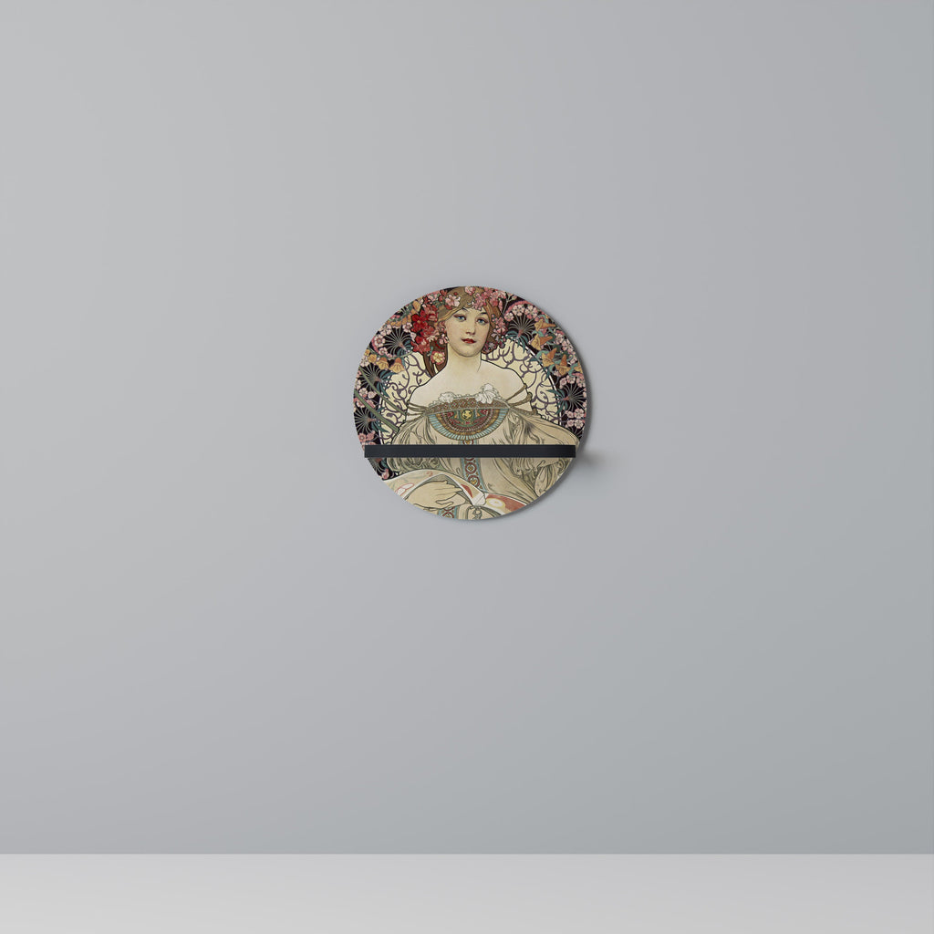 Étagère d'art ronde CHAMPENOIS IMPRIMEUR en finition noire