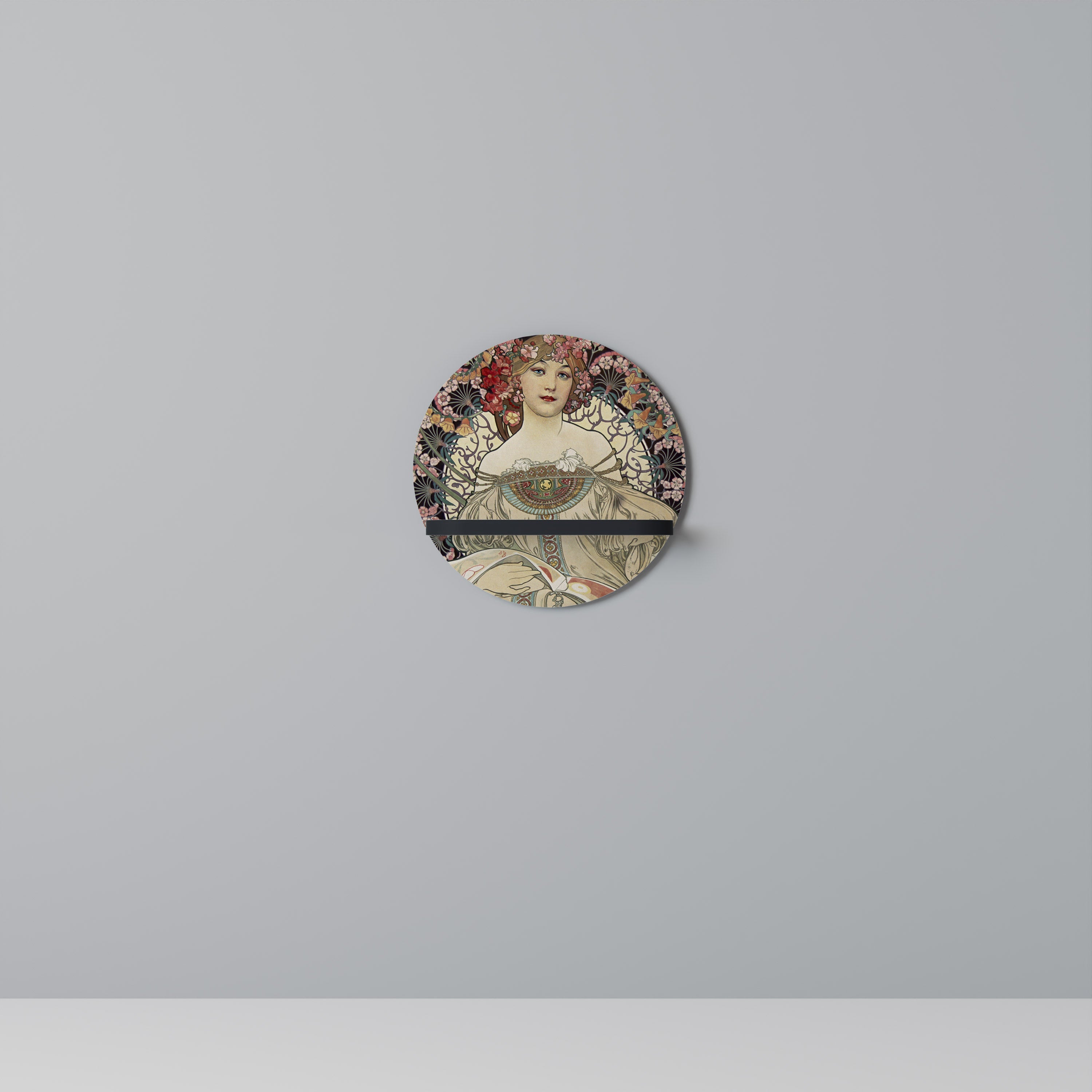 Étagère d'art ronde CHAMPENOIS IMPRIMEUR en finition noire