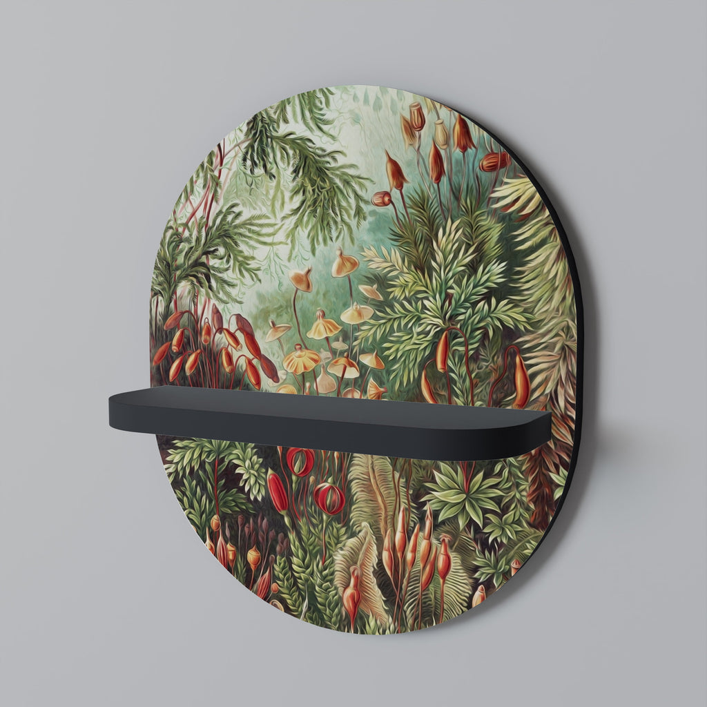 Étagère d'art ovale MUSCINAE LAUBMOOSE en finition noire