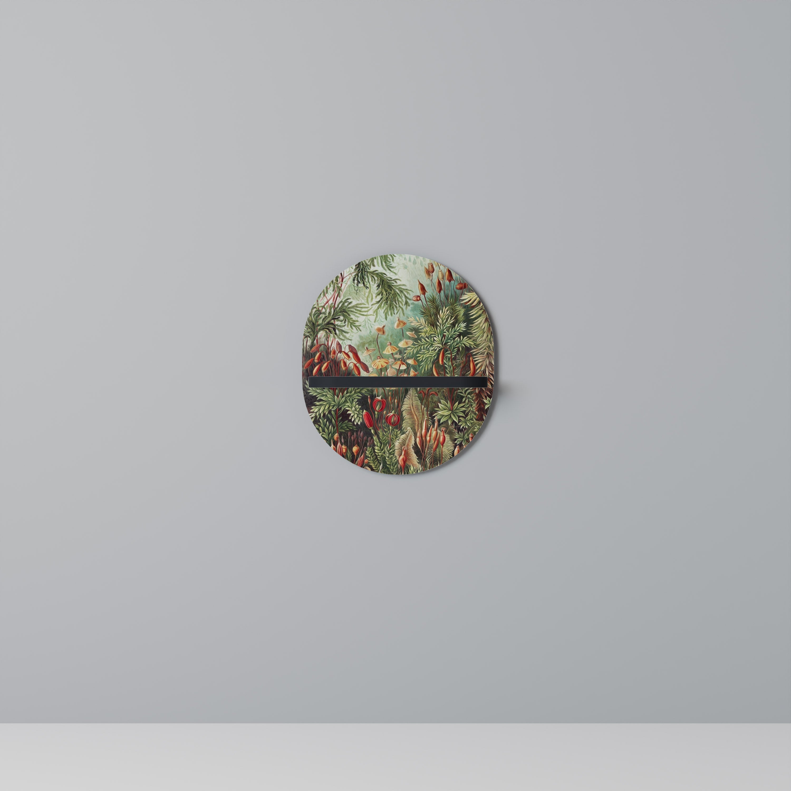 Étagère d'art ovale MUSCINAE LAUBMOOSE en finition noire