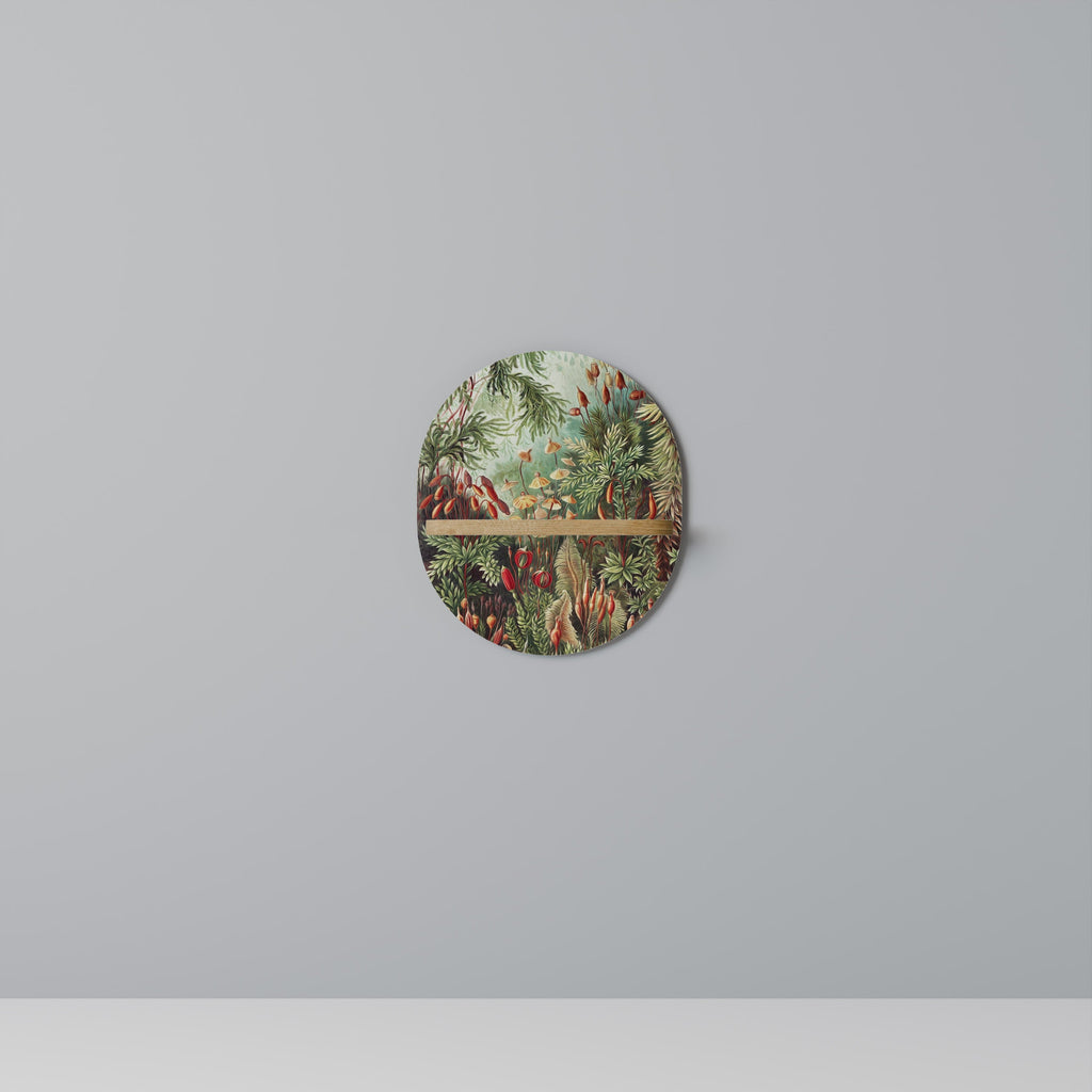 Étagère d'art ovale MUSCINAE LAUBMOOSE effet chêne