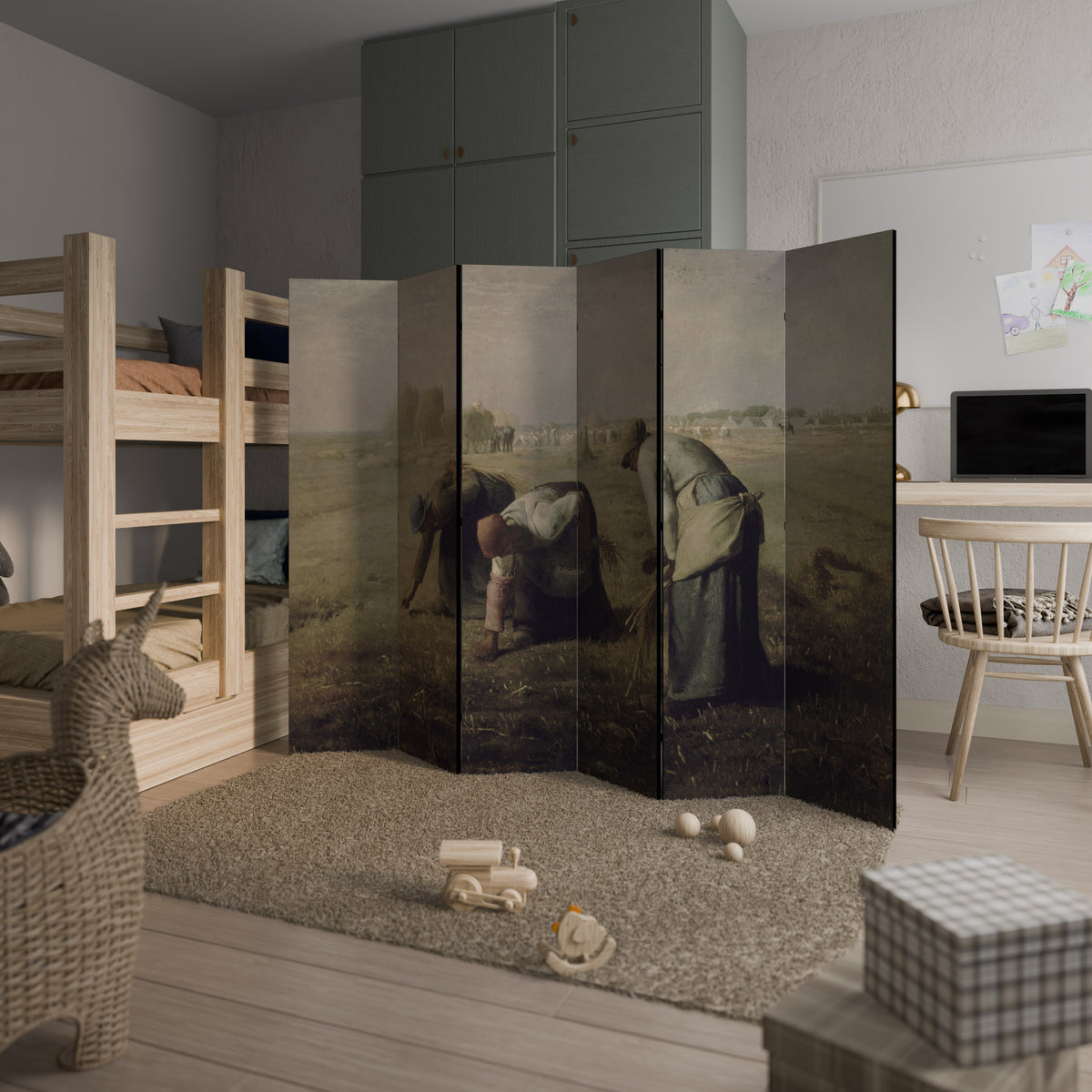 THE GLEANERS 6-Panel Room Divider