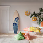 BLUE FLORAL RIDE Surfboard Decorative Panel