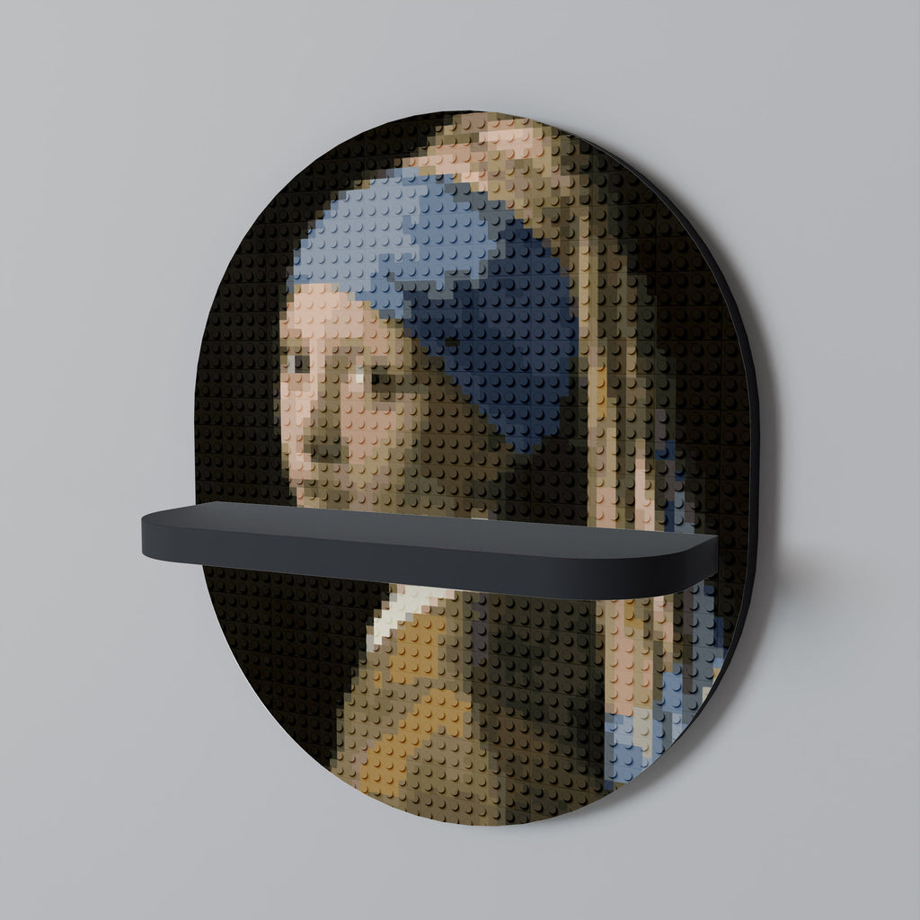 Étagère d'art ovale STRUCTURAL MASTERPIECE en finition noire