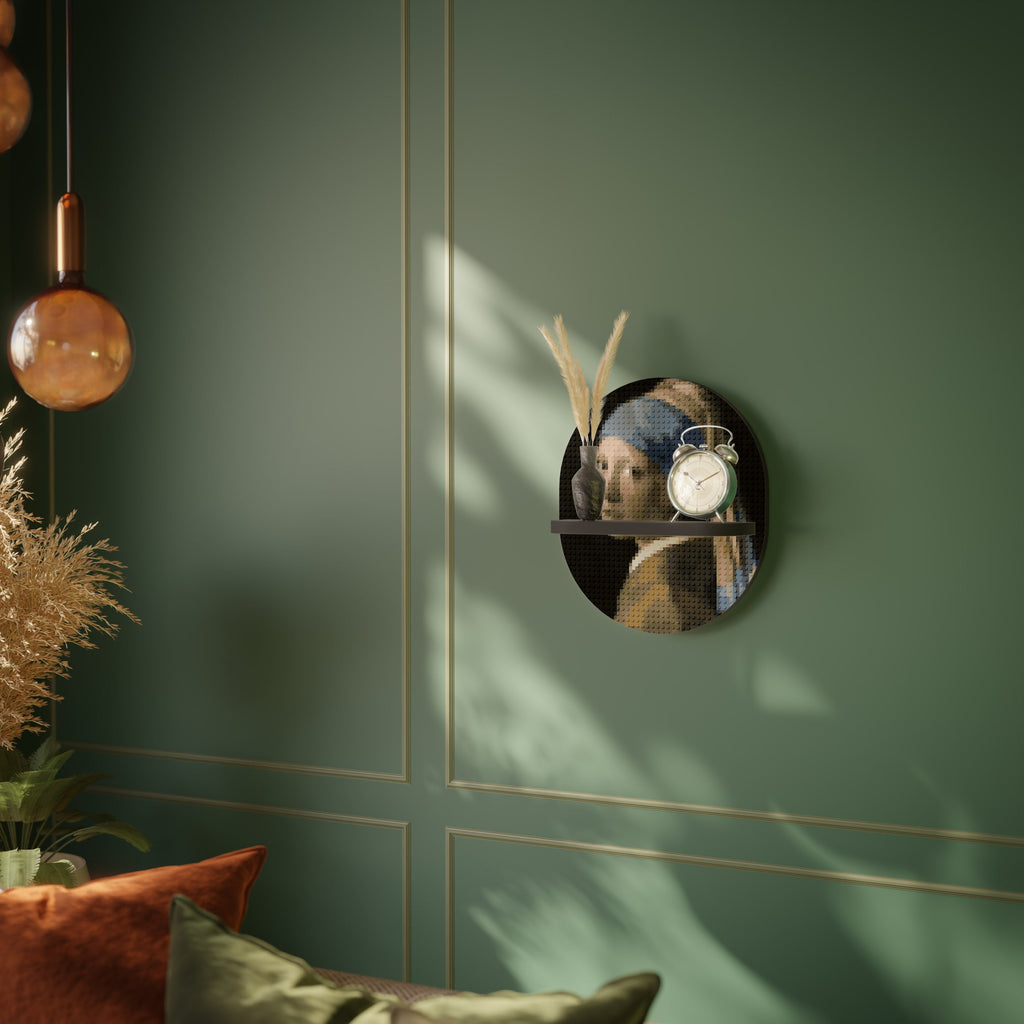 Étagère d'art ovale STRUCTURAL MASTERPIECE en finition noire