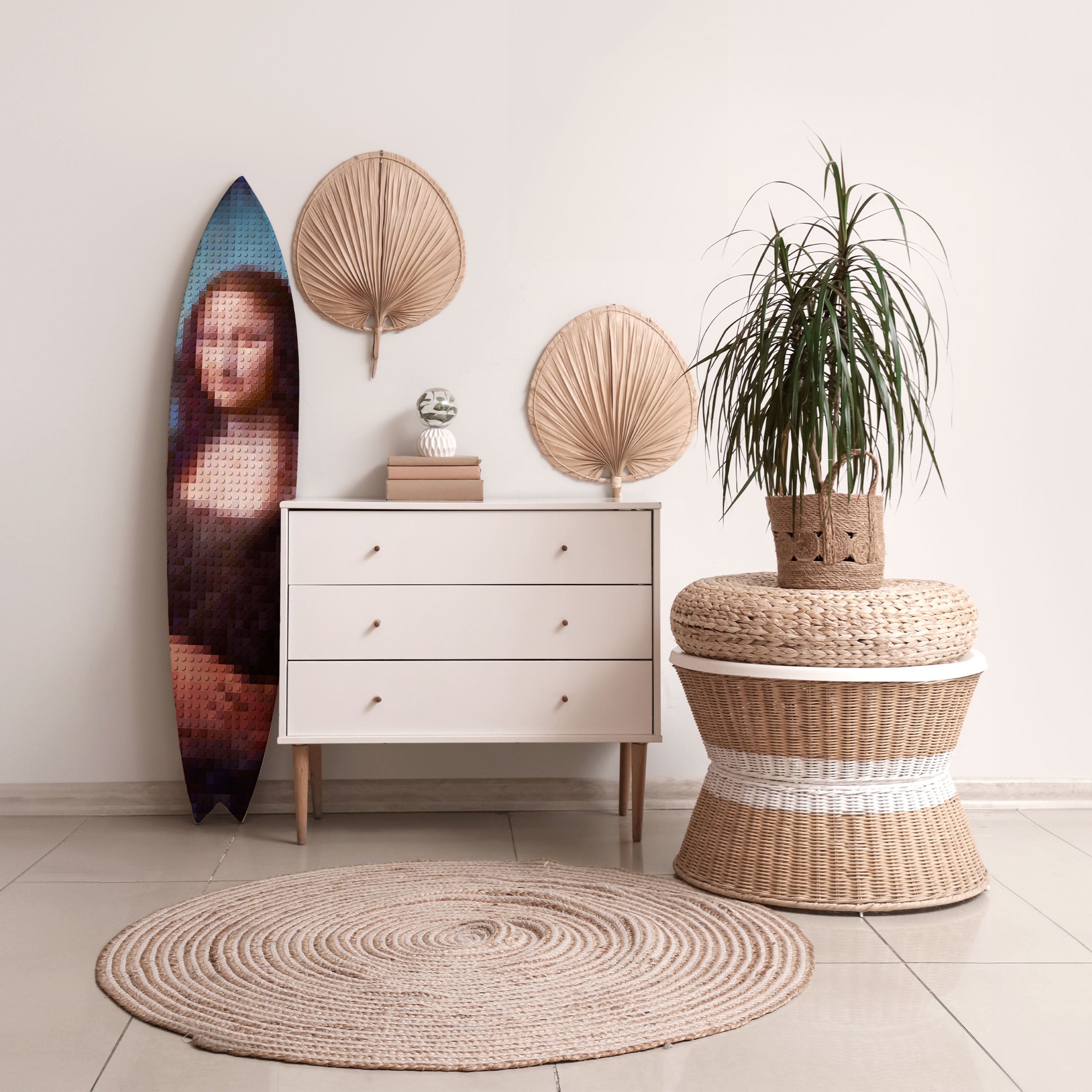 CONSTRUCTIVE ART Surfboard Decorative Panel