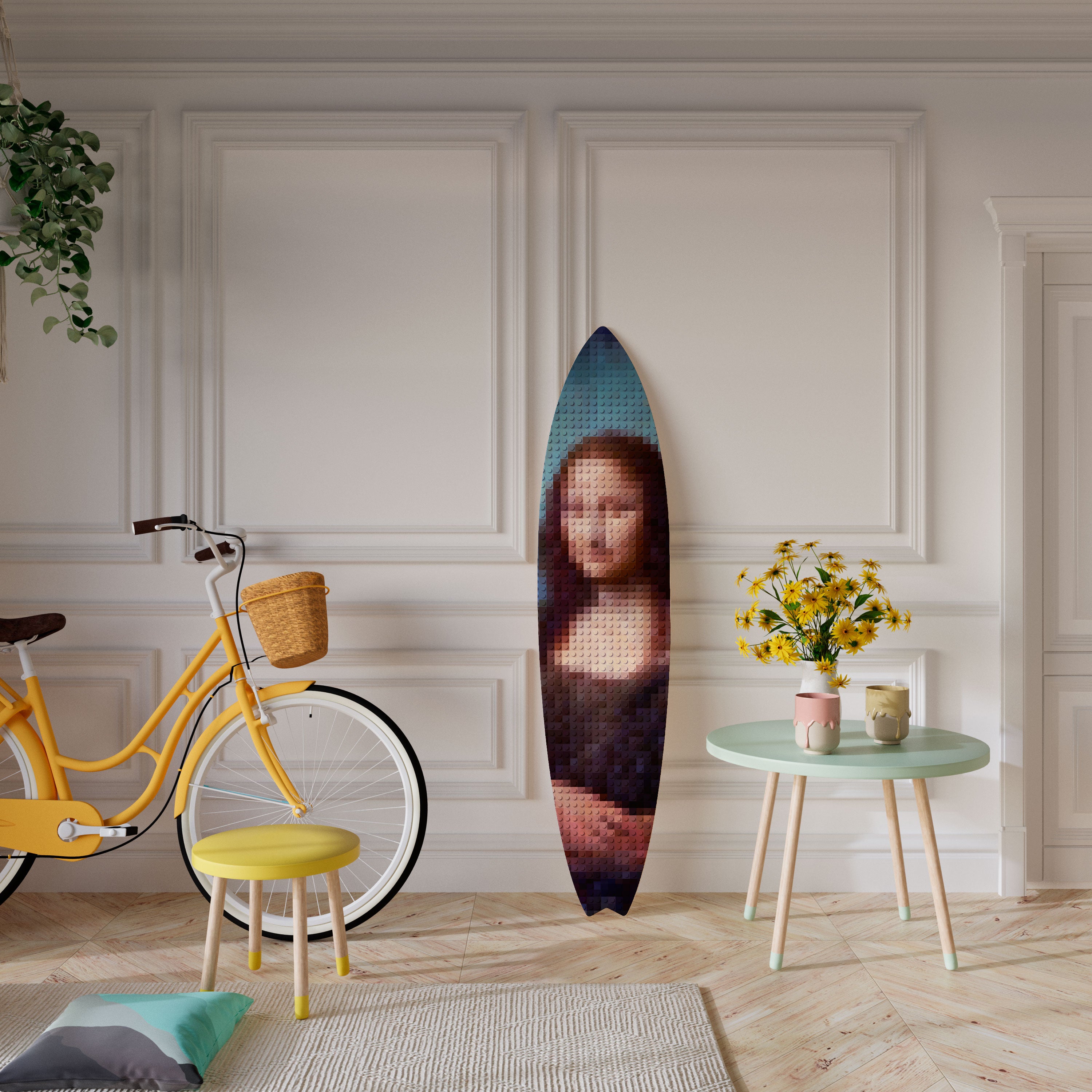 CONSTRUCTIVE ART Surfboard Decorative Panel