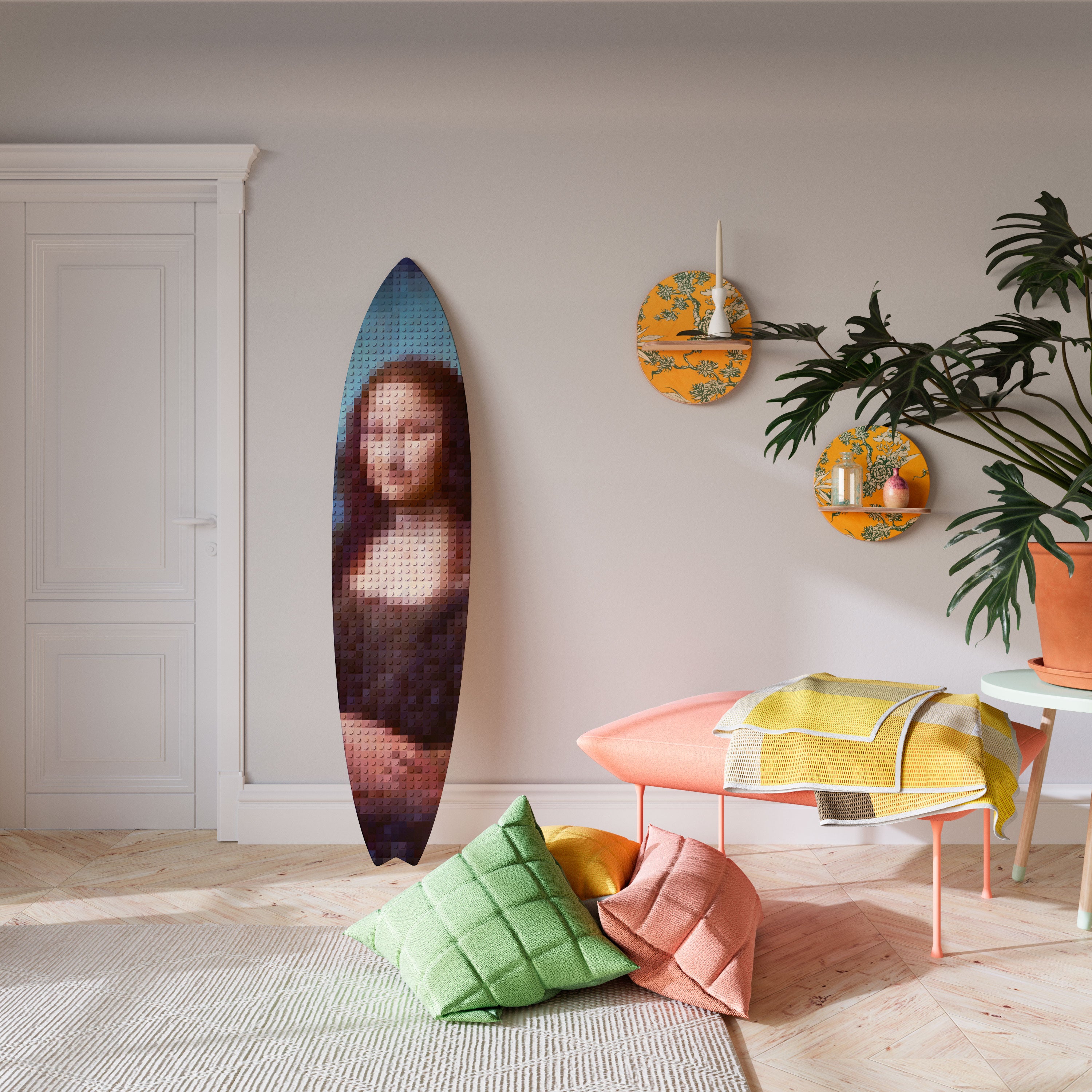 CONSTRUCTIVE ART Surfboard Decorative Panel