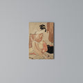 WOMAN, CAT AND EXTRA BROWN Vertical Canvas Print