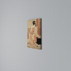 WOMAN, CAT AND EXTRA BROWN Vertical Canvas Print
