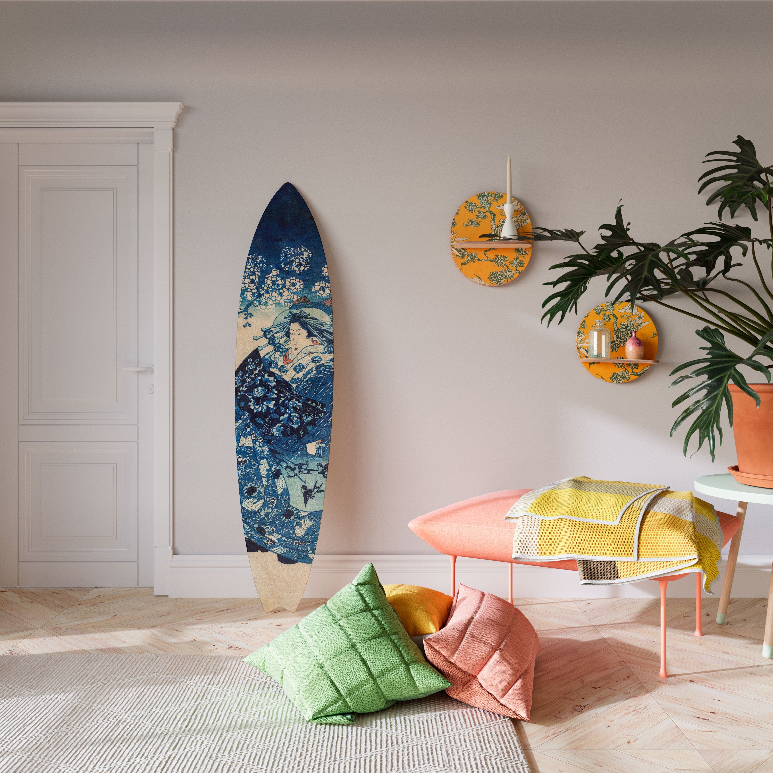 JAPANESE WOMAN Surfboard Decorative Panel