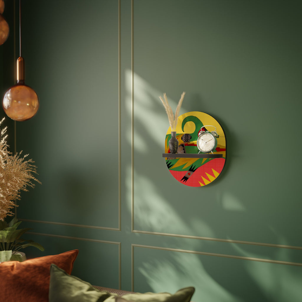 Étagère d'art ovale EXPRESSIVE AVANYU en finition noire