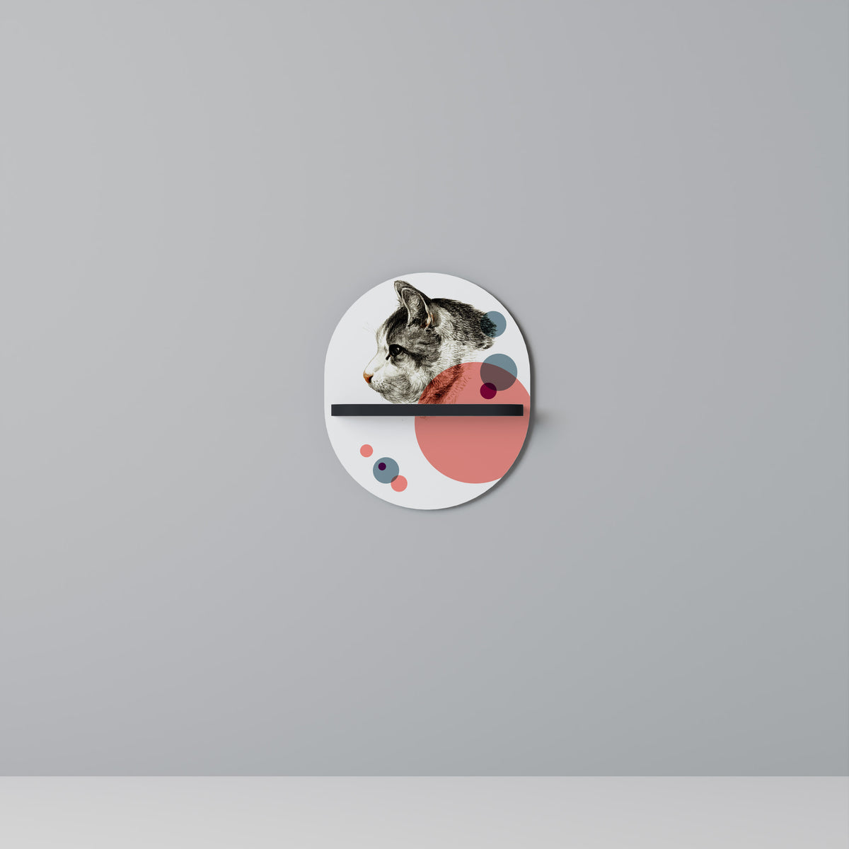 BUBBLE CAT SKETCH Art Shelf