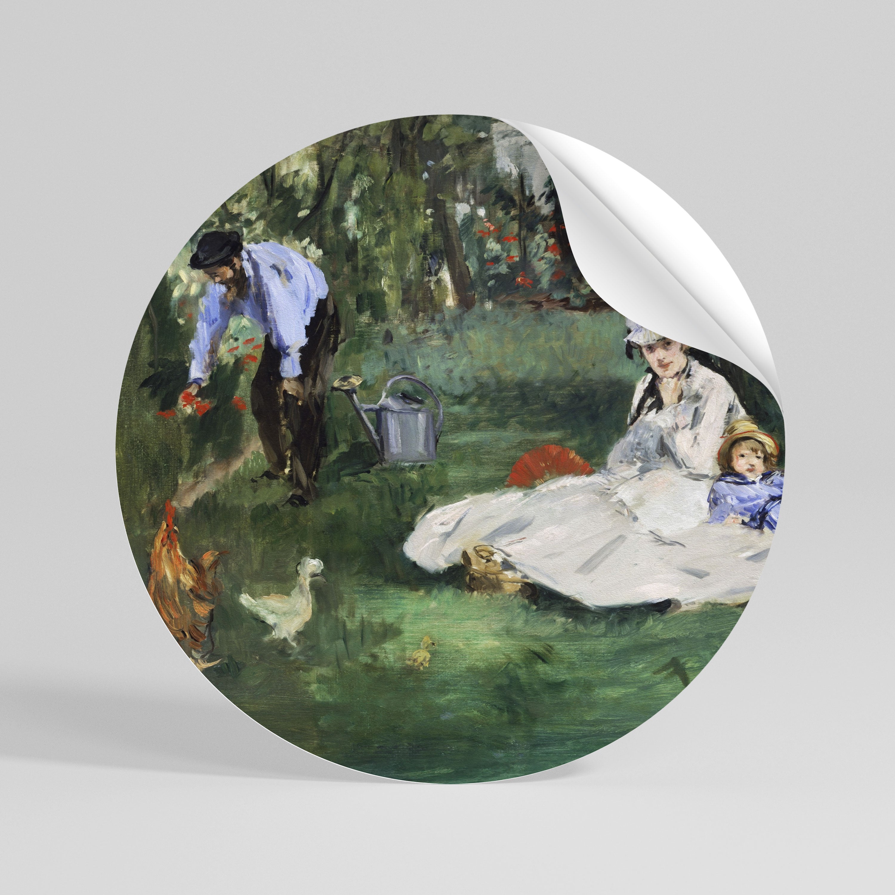 GARDEN OF CHARMS Peel and Stick Round Sticker