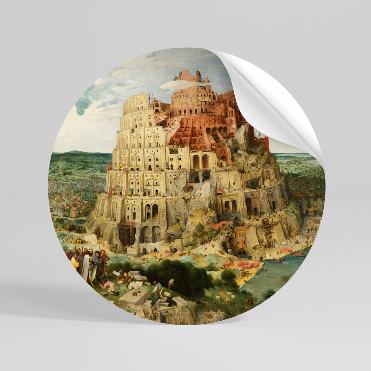 ECHOES OF AMBITION Peel and Stick Round Sticker