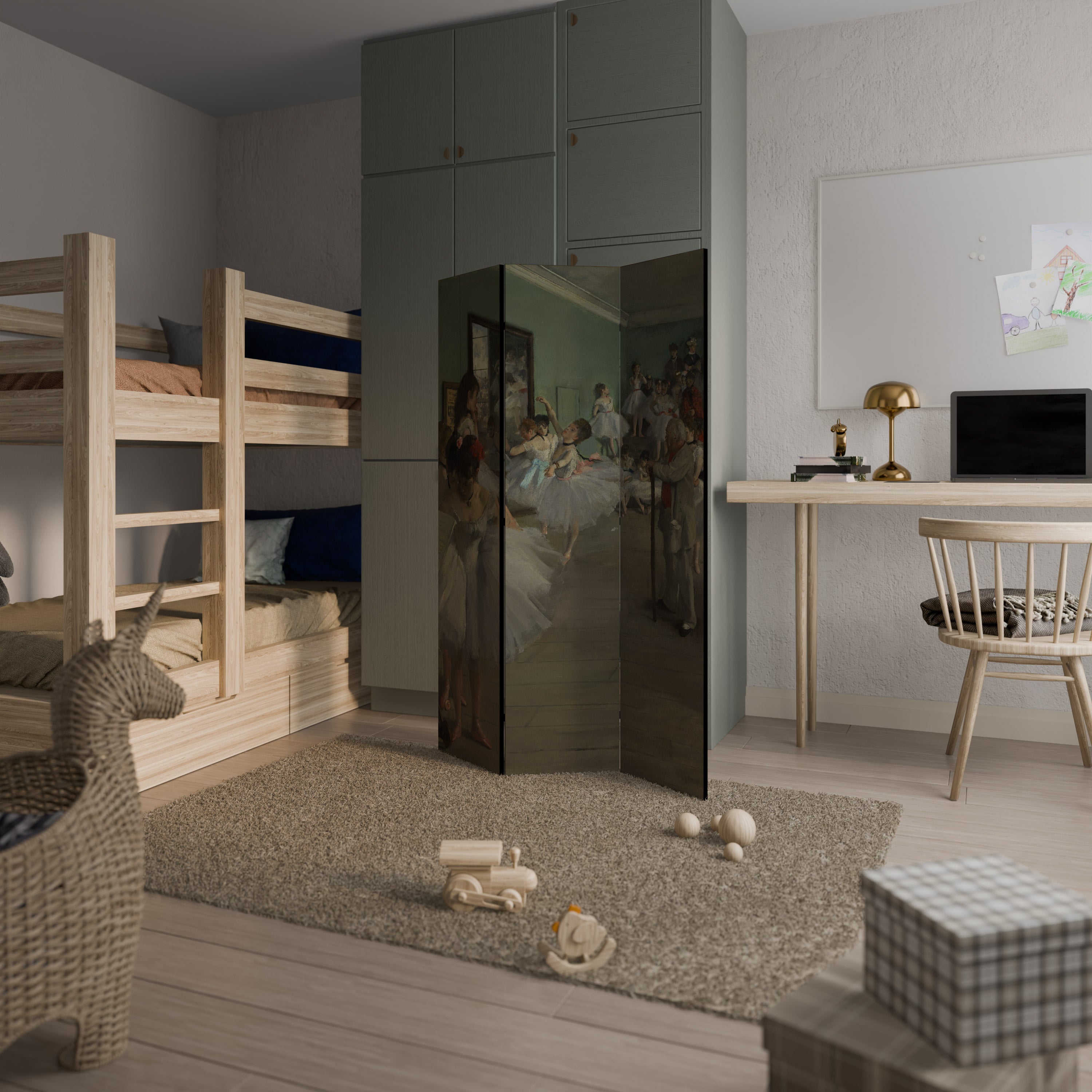 THE DANCE CLASS 3-Panel Room Divider