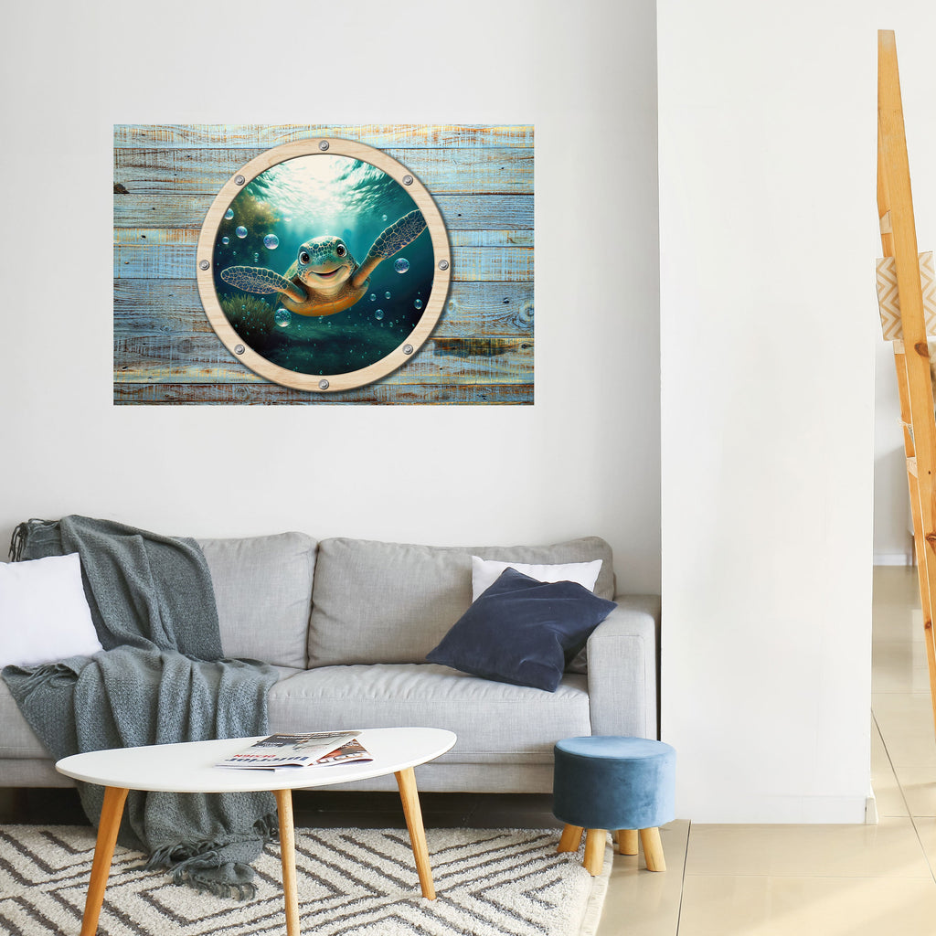 Affiche horizontale autocollante SEASIDE JOY