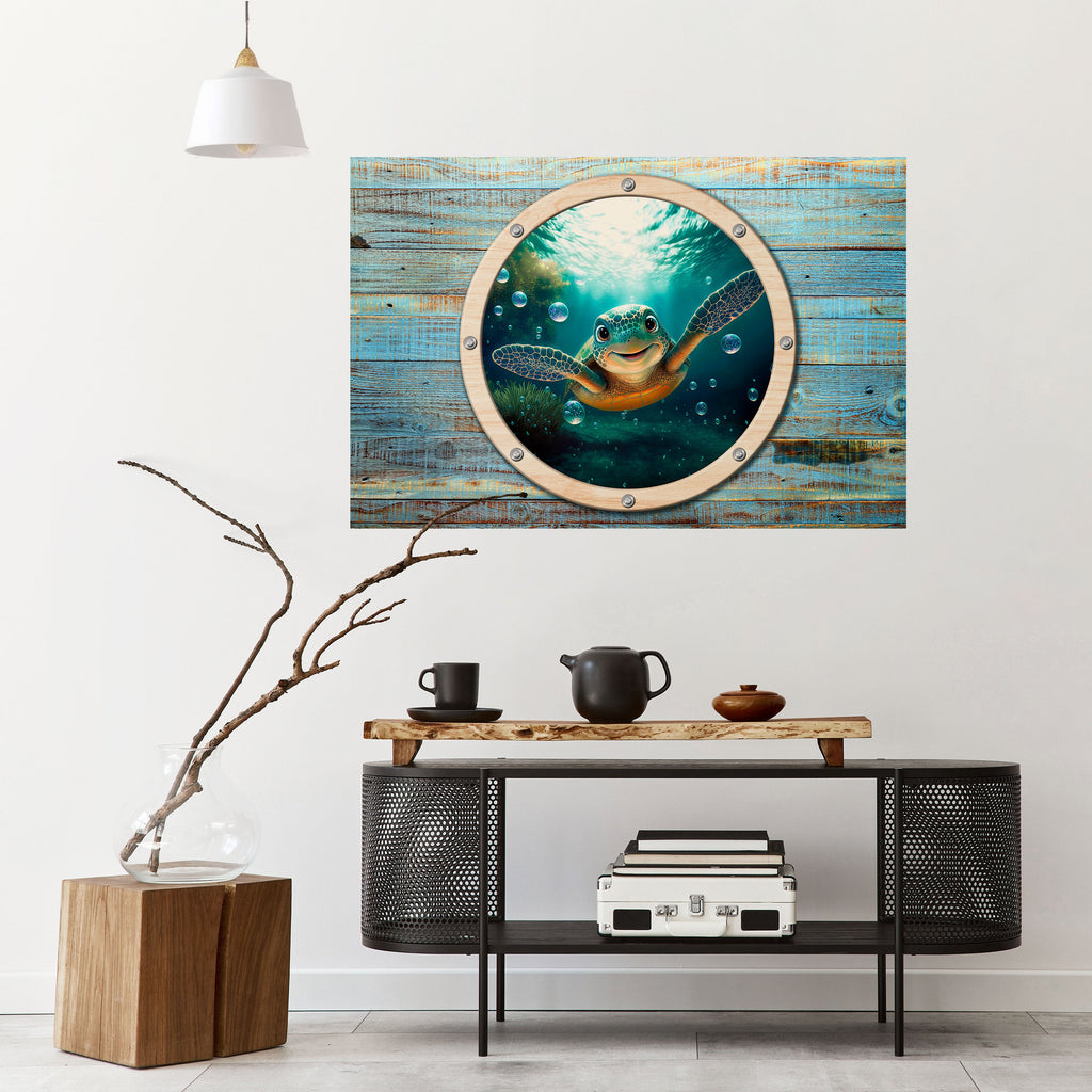 Affiche horizontale autocollante SEASIDE JOY