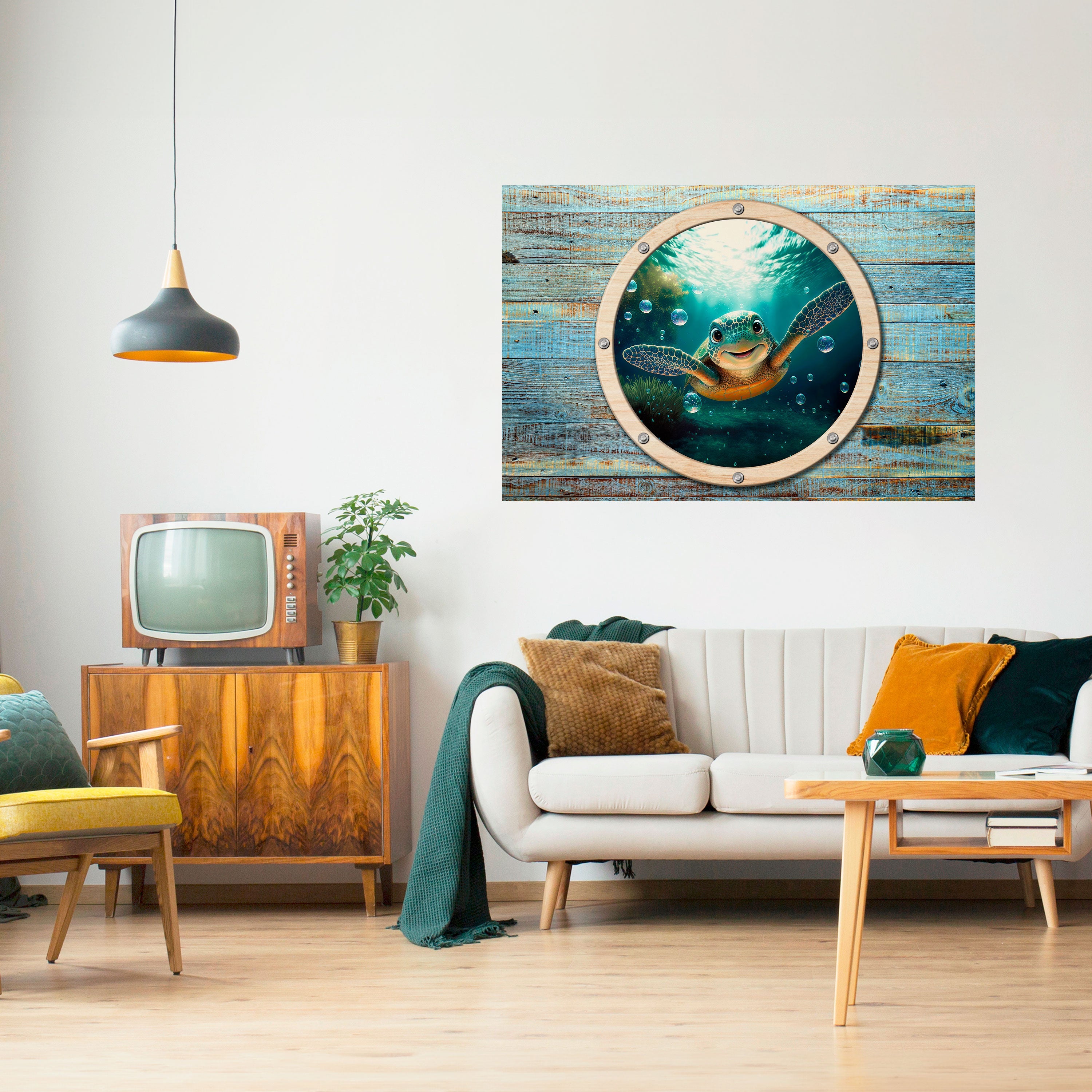 Affiche horizontale autocollante SEASIDE JOY