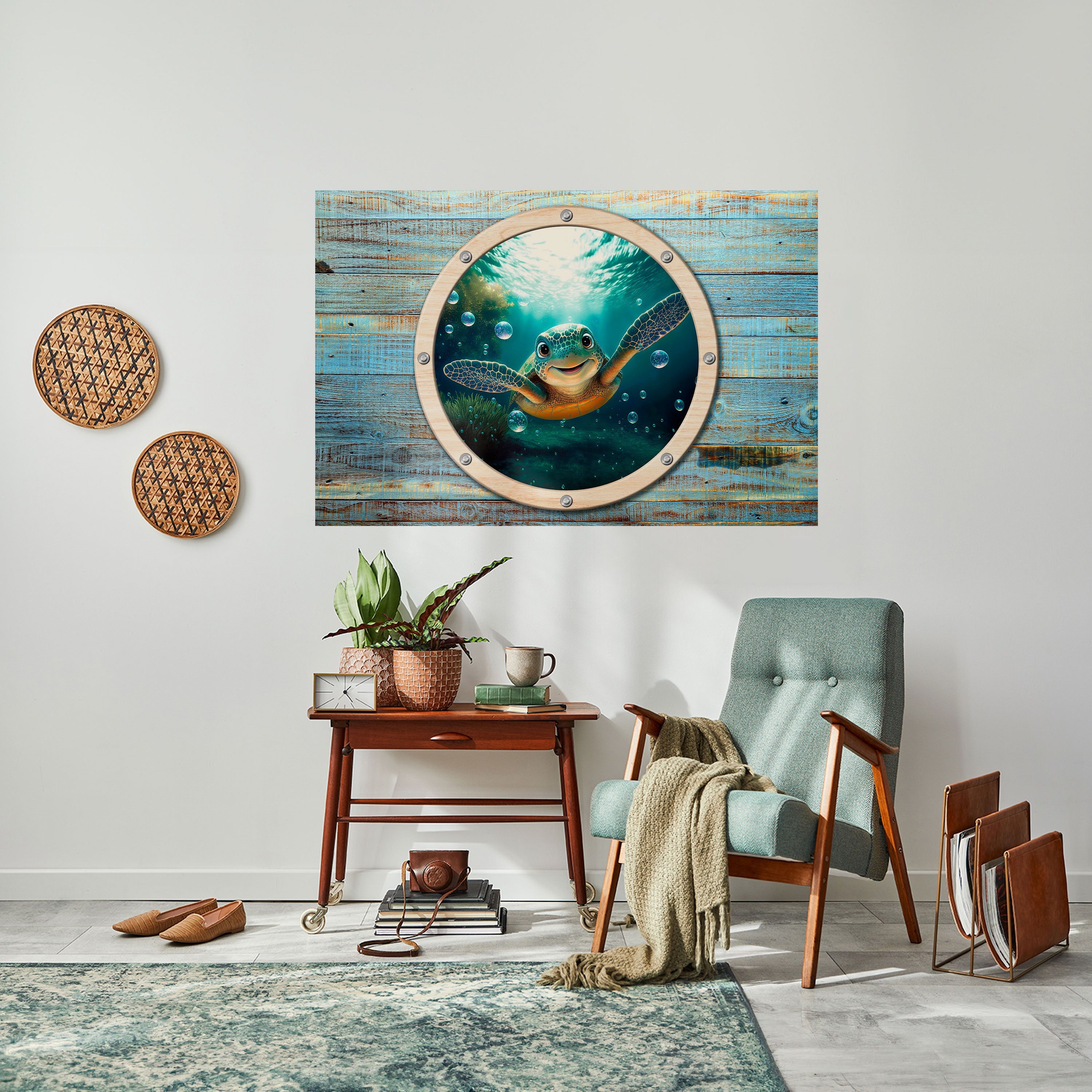 Affiche horizontale autocollante SEASIDE JOY