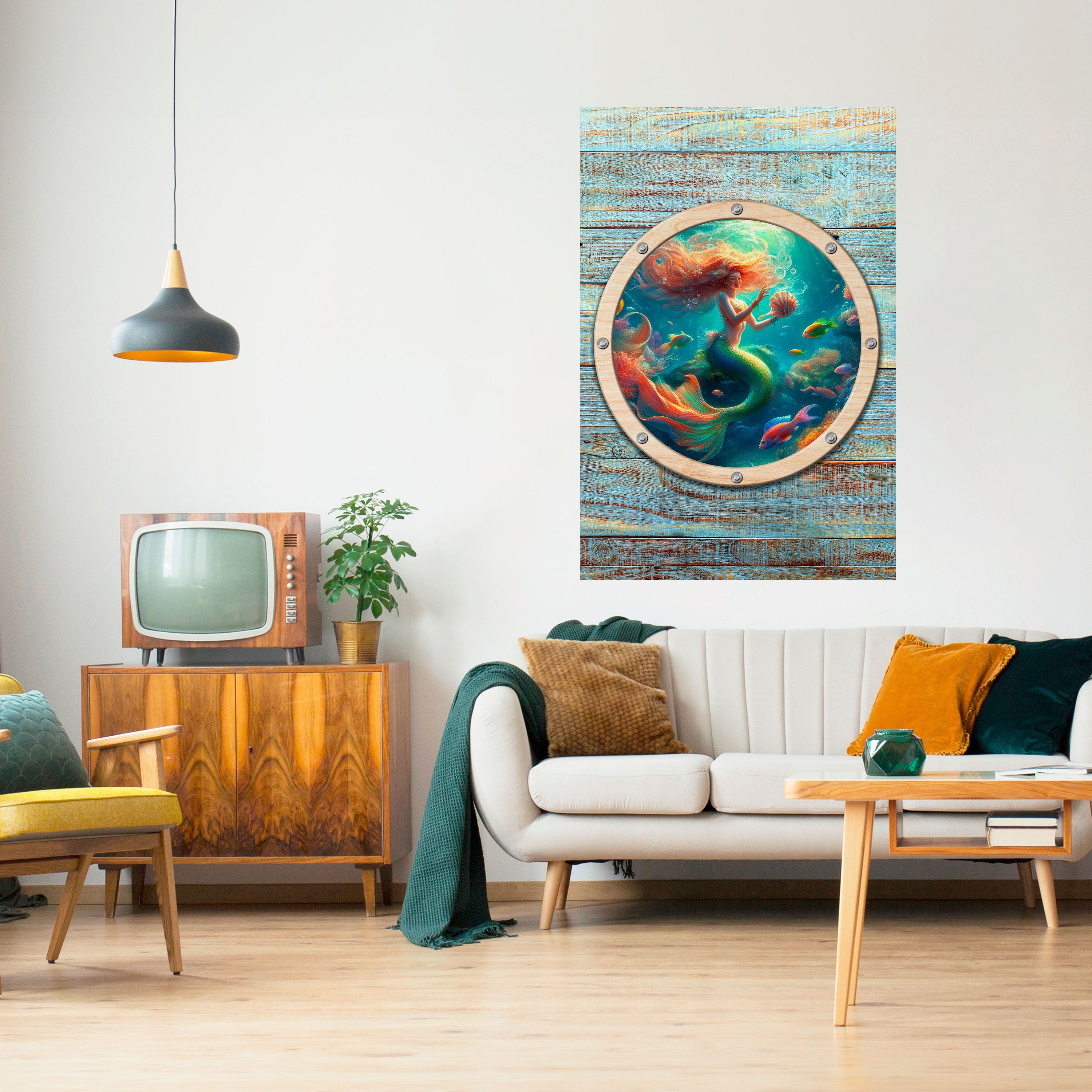 Affiche verticale autocollante « SIRÈNES DE SIRÈNE »