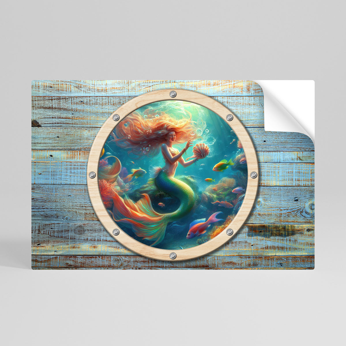MERMAID DREAMS Peel and Stick Horizontal Poster