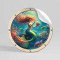 MERMAID DREAMS Peel and Stick Round Sticker