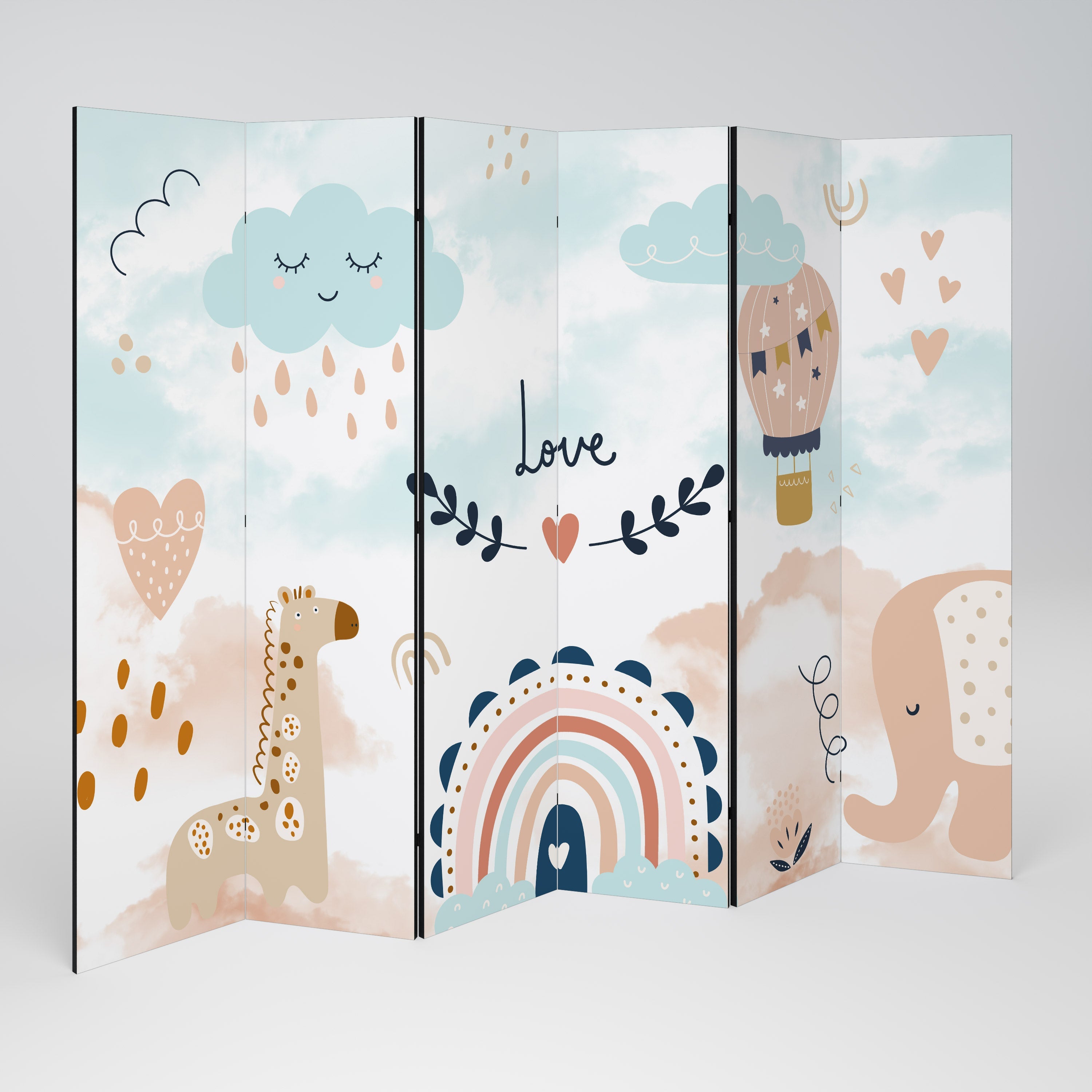 LOVELY DREAMS Decorative 6-Panel Room Divider