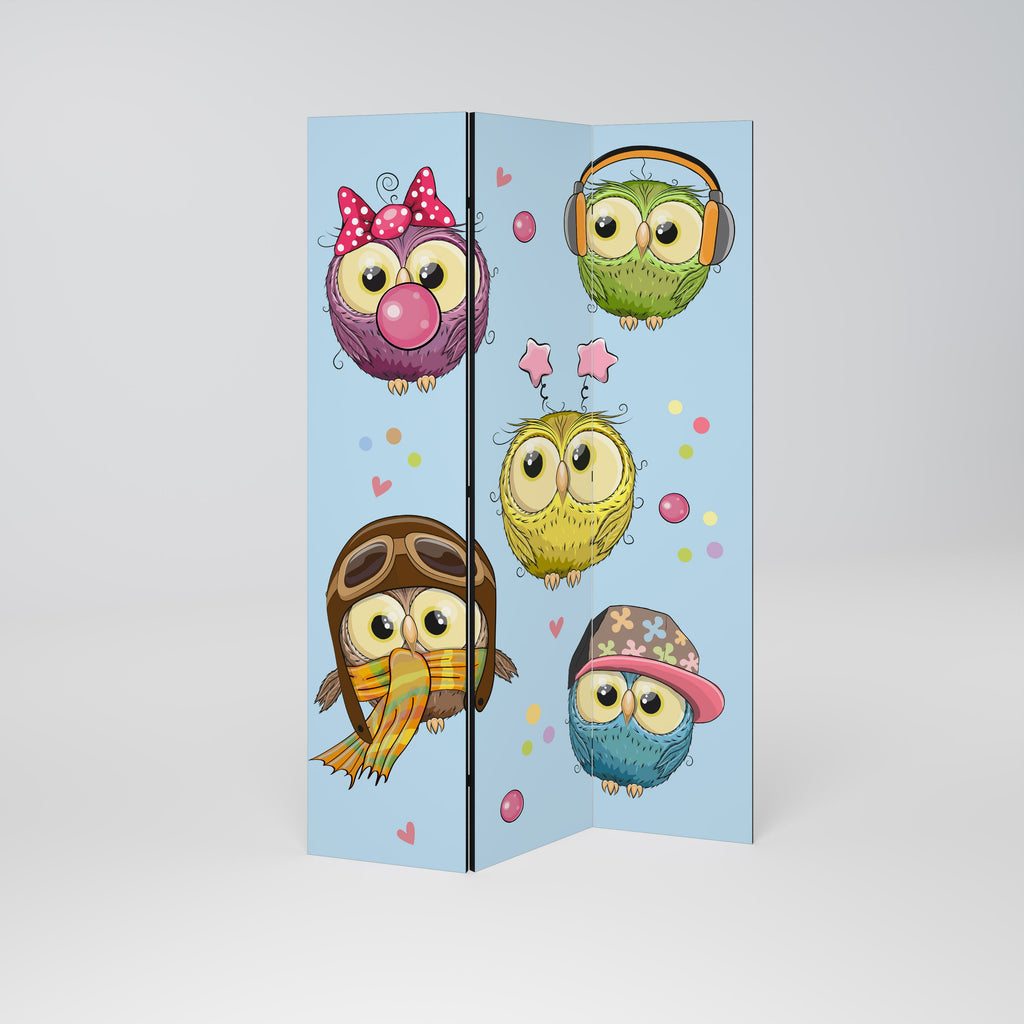 Séparateur de pièce décoratif à 3 panneaux OWLY SQUAD