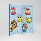 OWLY SQUAD 4-Panel Room Divider