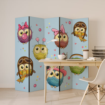 OWLY SQUAD 5-Panel Room Divider