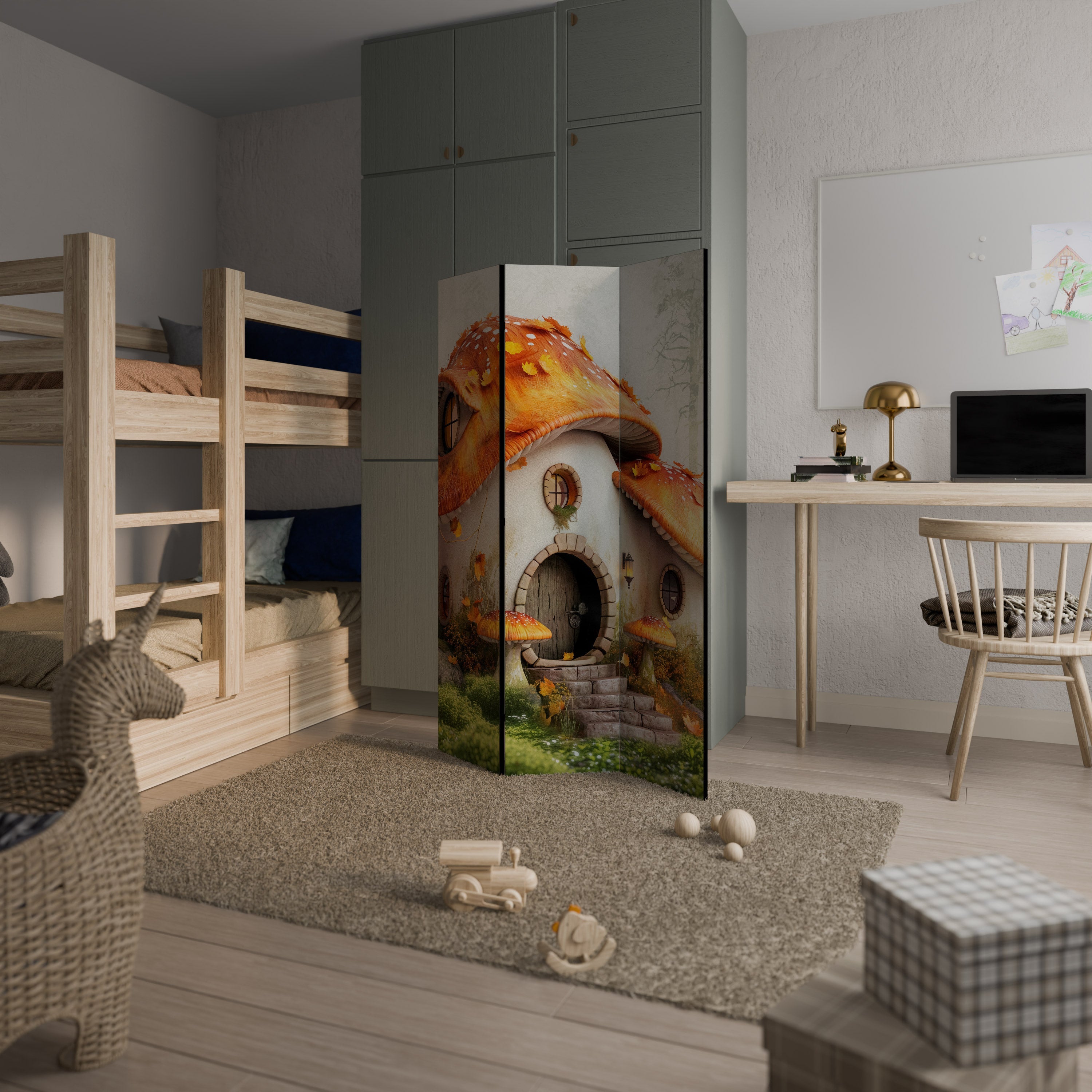 Cloison décorative à 3 panneaux MYSTIC TOADSHAM