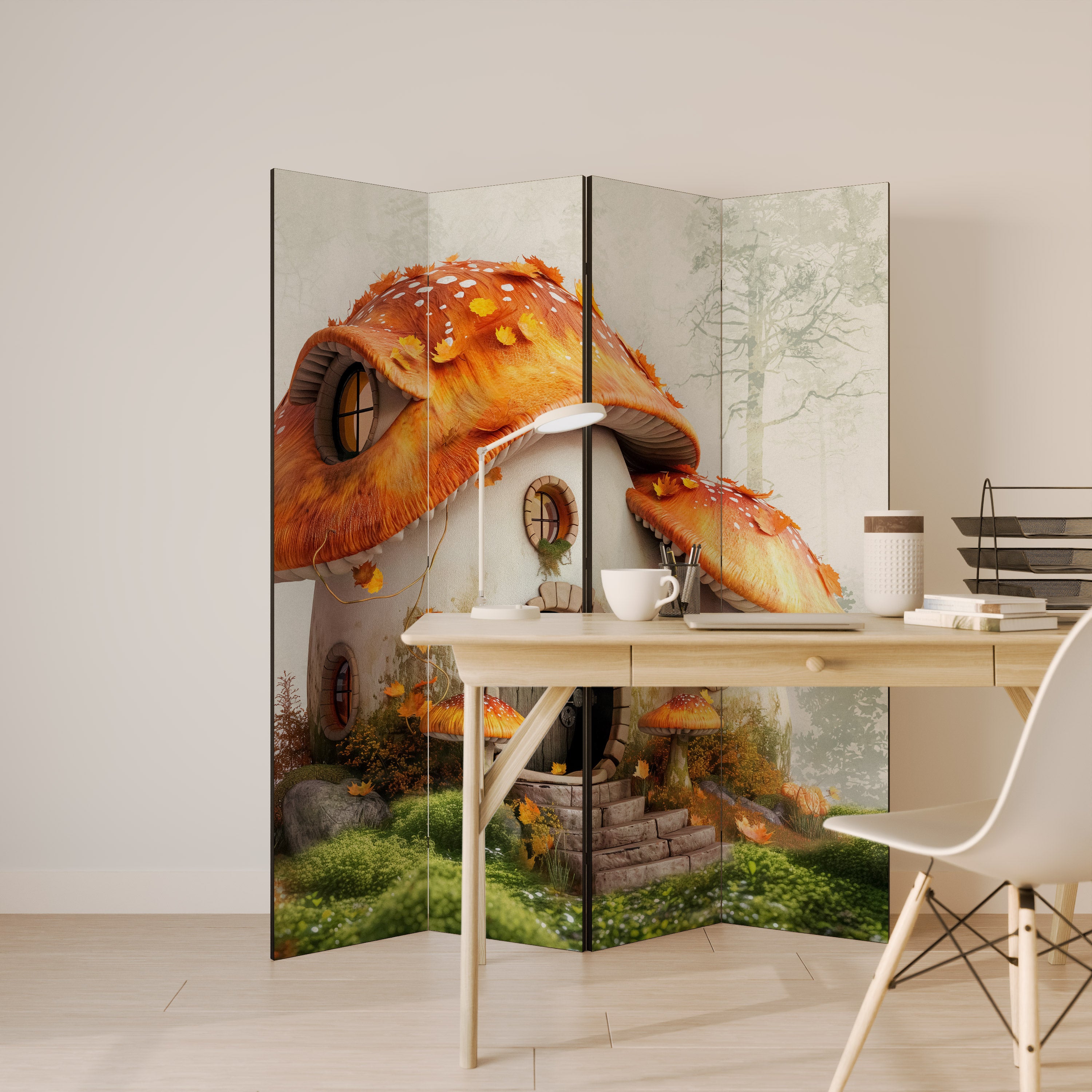 MYSTIC TOADSTOOL 4-Panel Room Divider