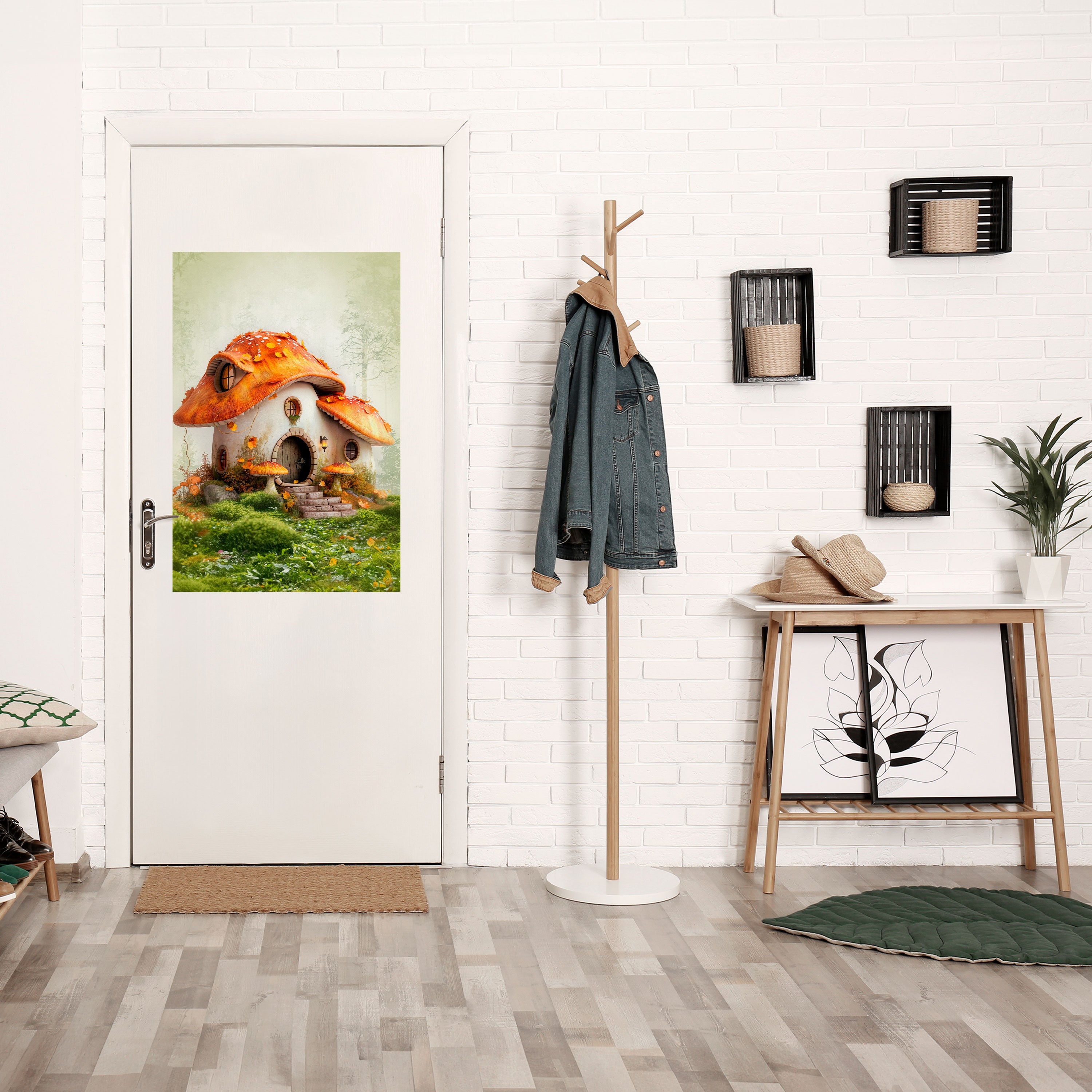 Affiche verticale autocollante « Champignon mystique »