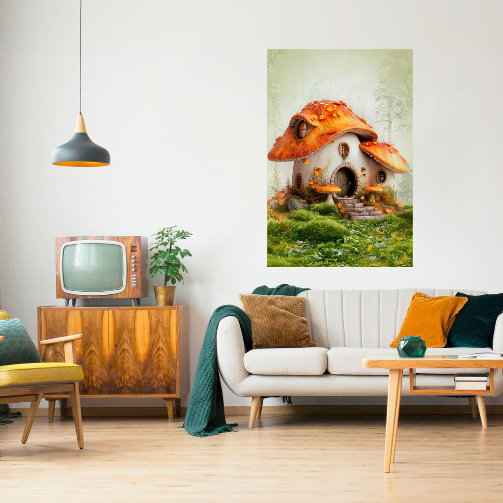 Affiche verticale autocollante « Champignon mystique »
