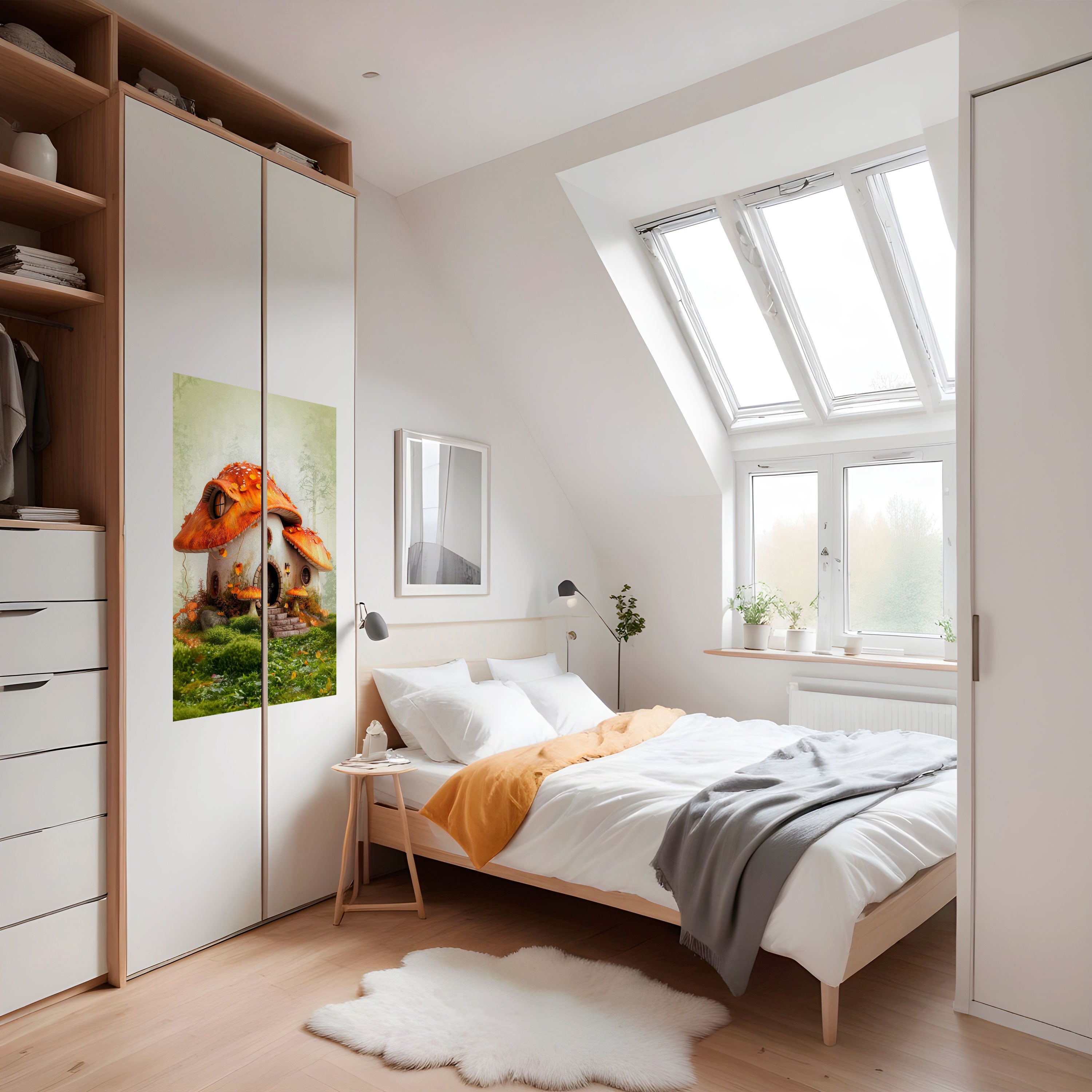 Affiche verticale autocollante « Champignon mystique »