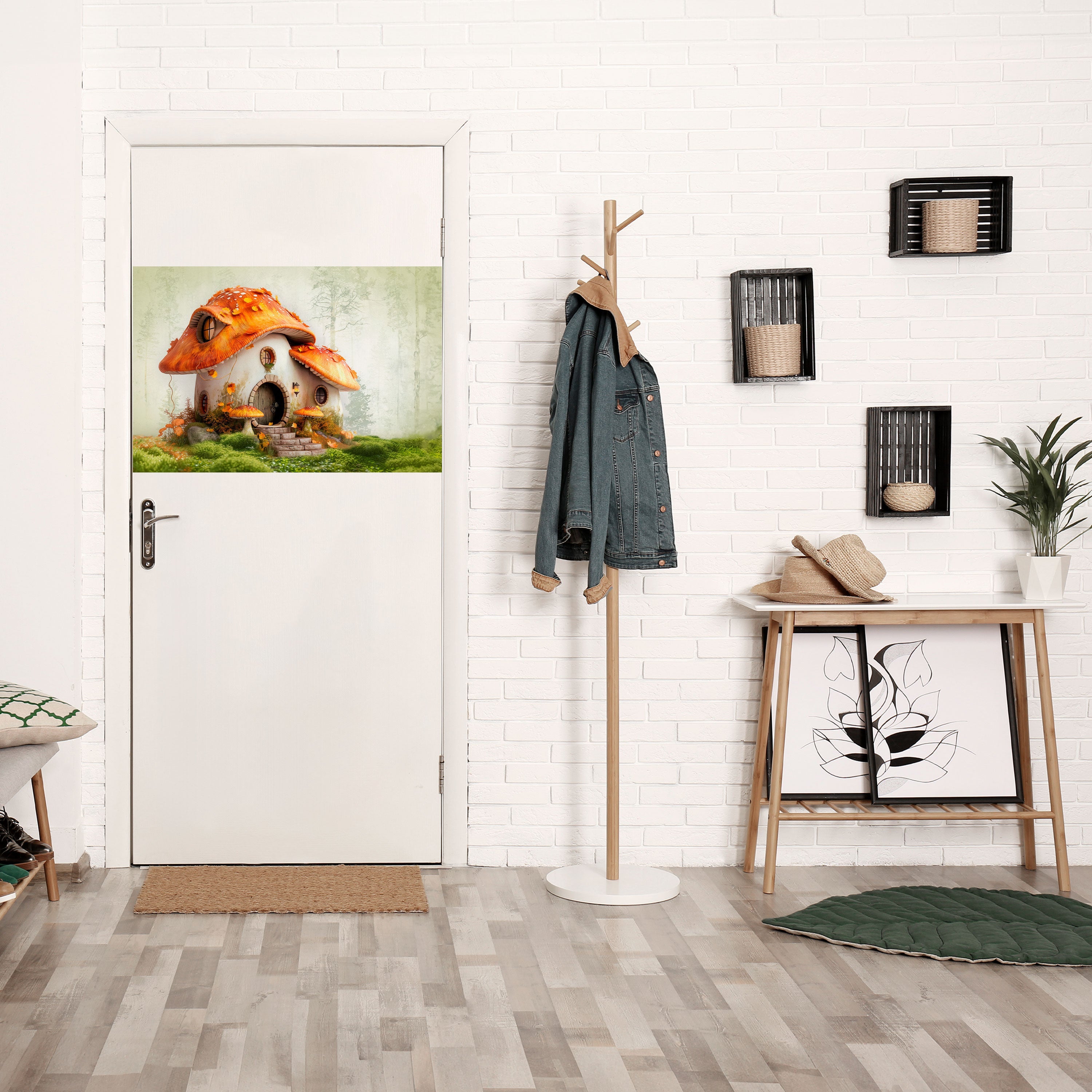 Affiche horizontale autocollante « Champignon mystique »