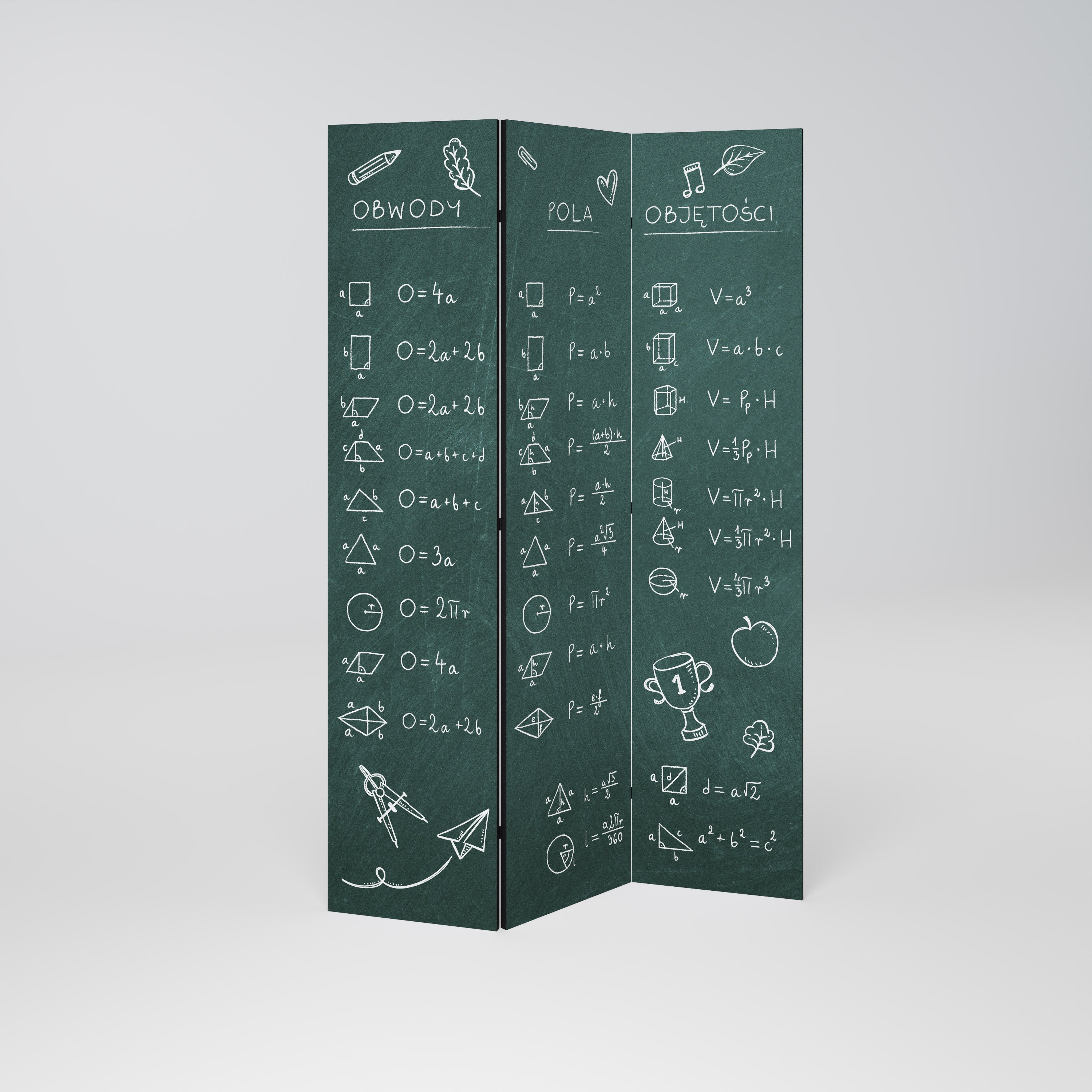 MATH LESSON 3-Panel Room Divider