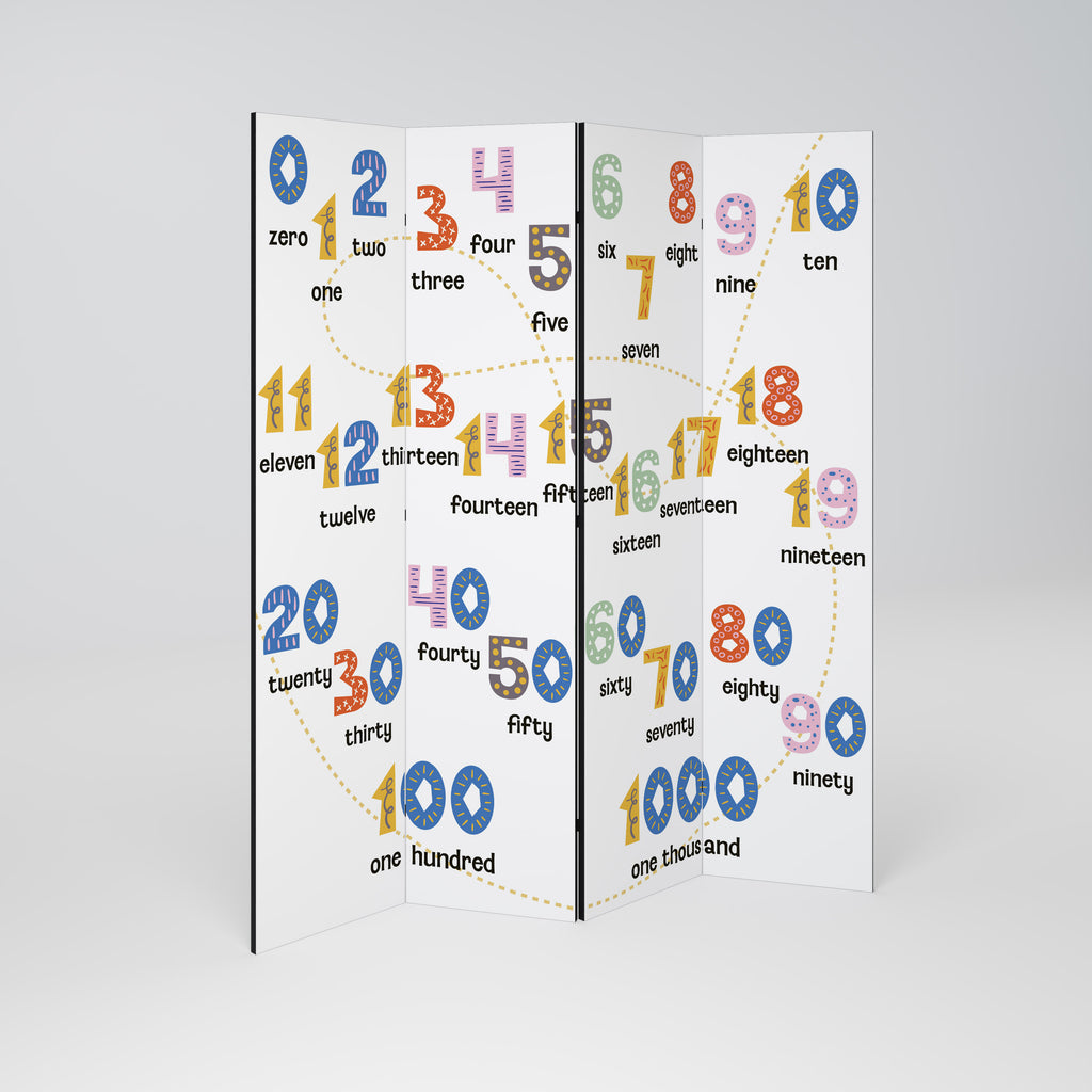 COUNTING LESSON 4-Panel Room Divider
